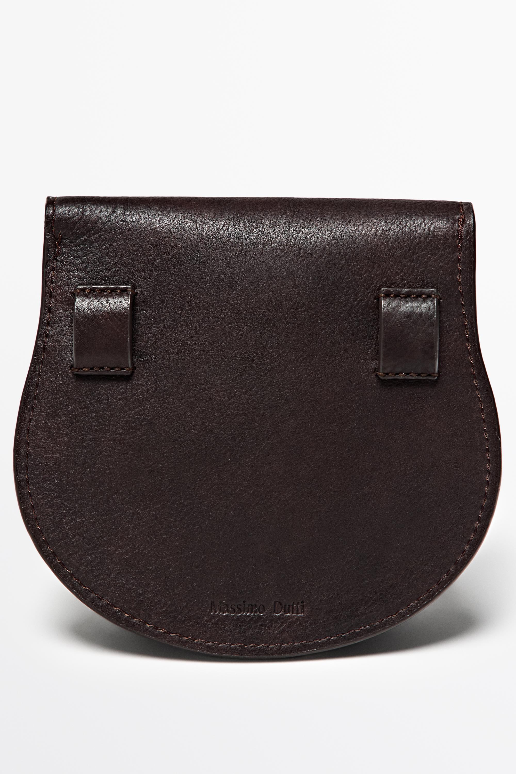 Nappa leather belt with pouch