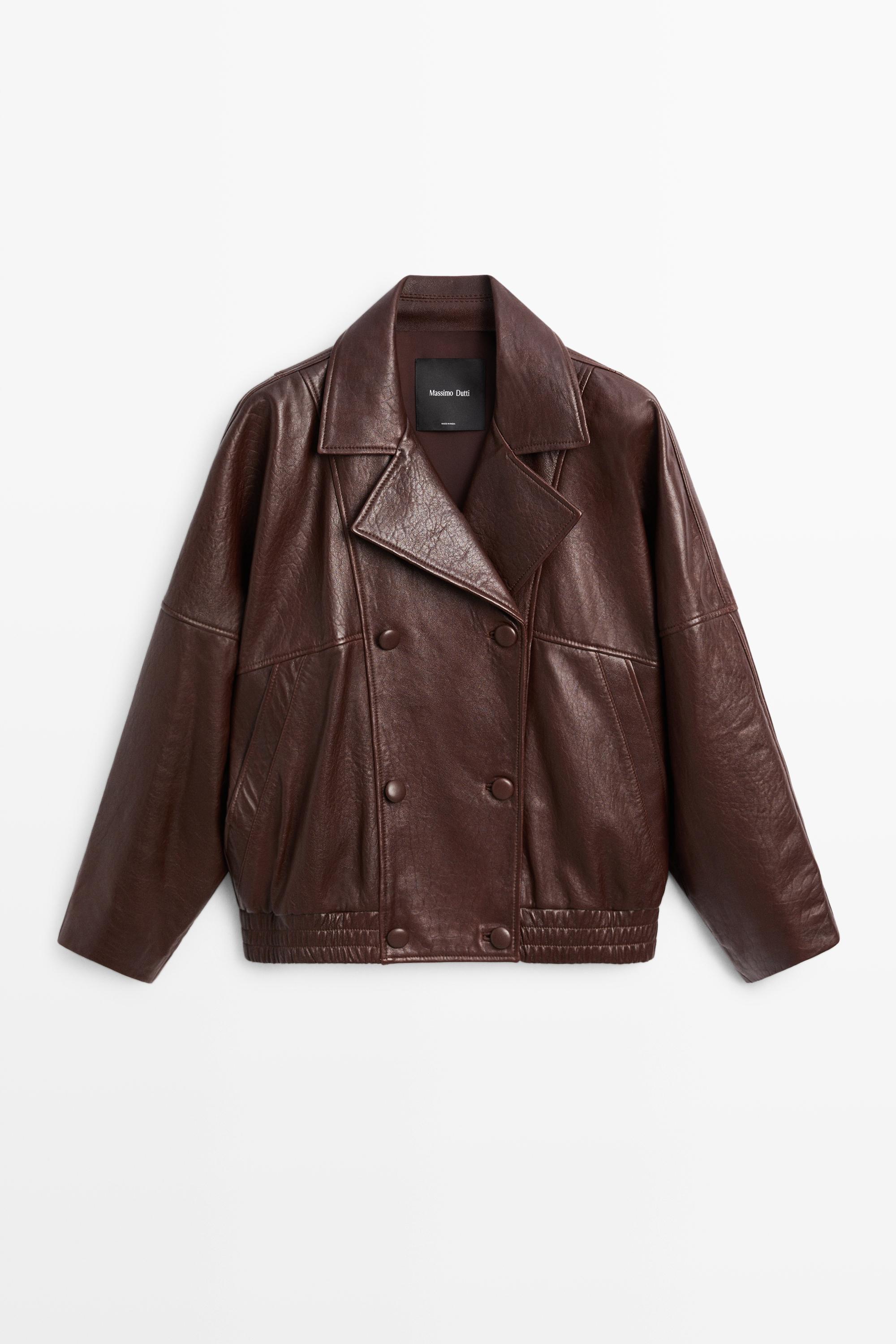 Nappa leather bomber jacket