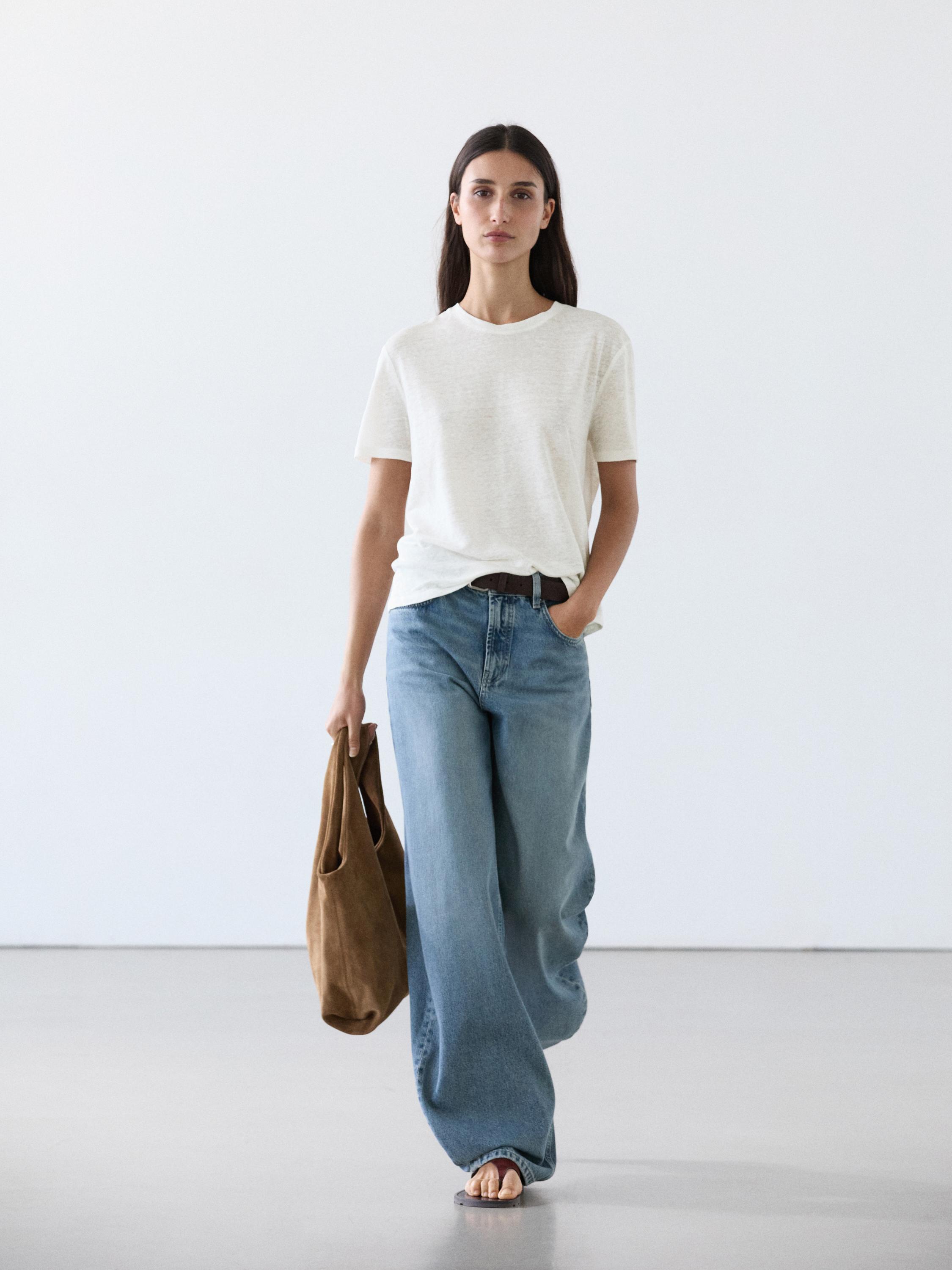 100% linen short sleeve T-shirt
