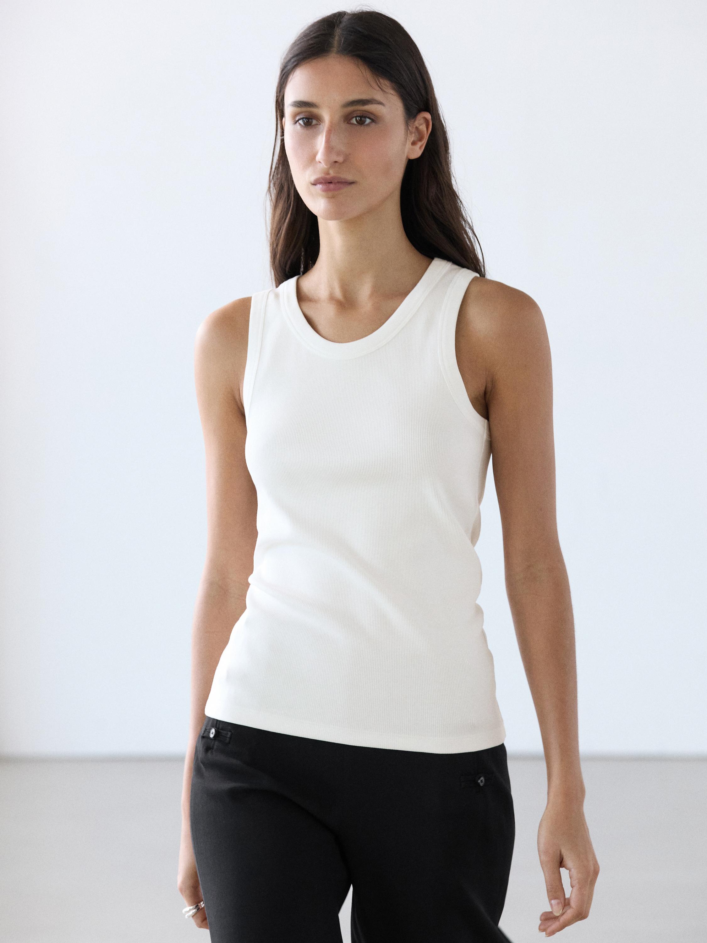 Cotton blend halter top