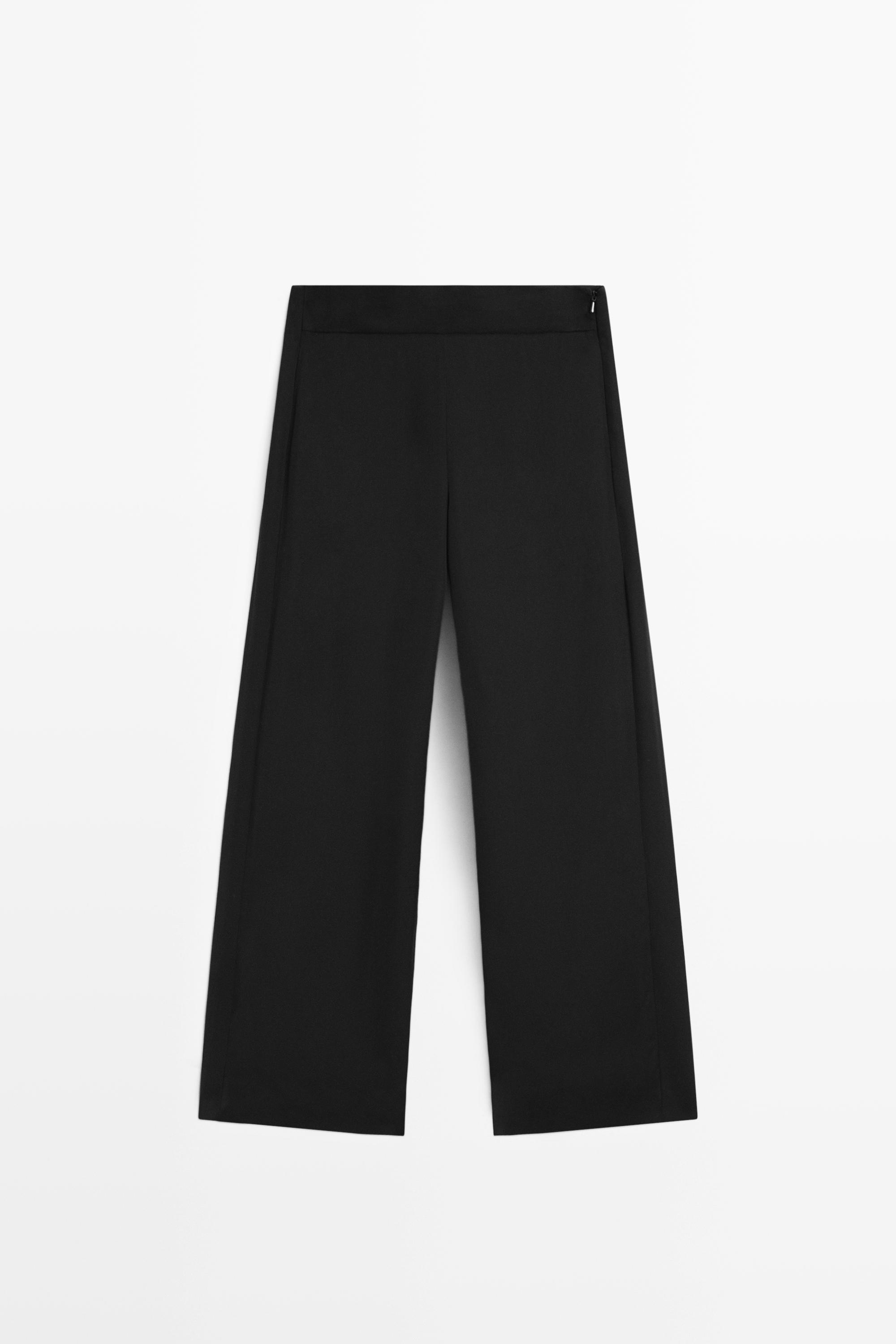 Straight-leg flowing pants