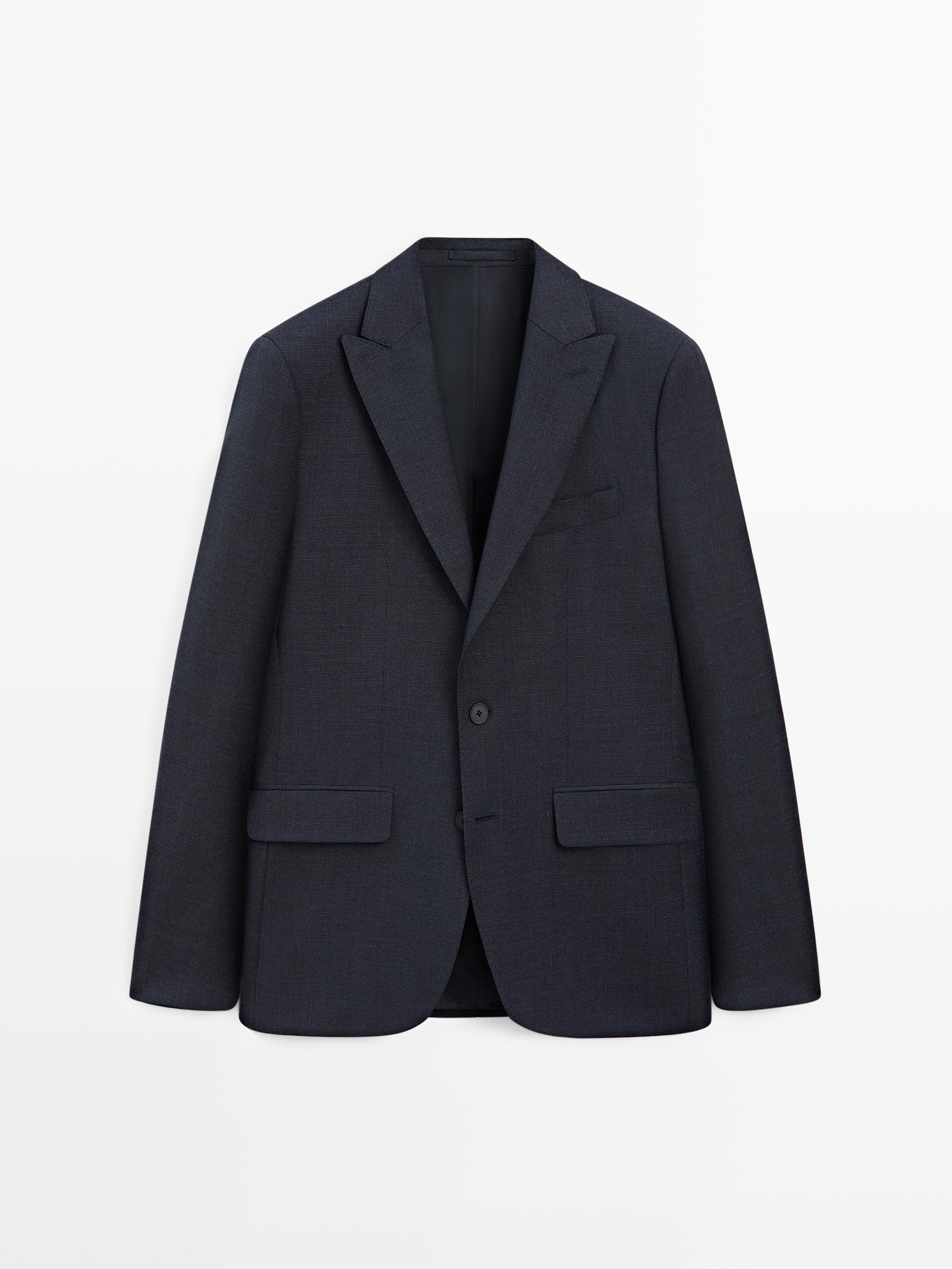 100% cool wool suit blazer