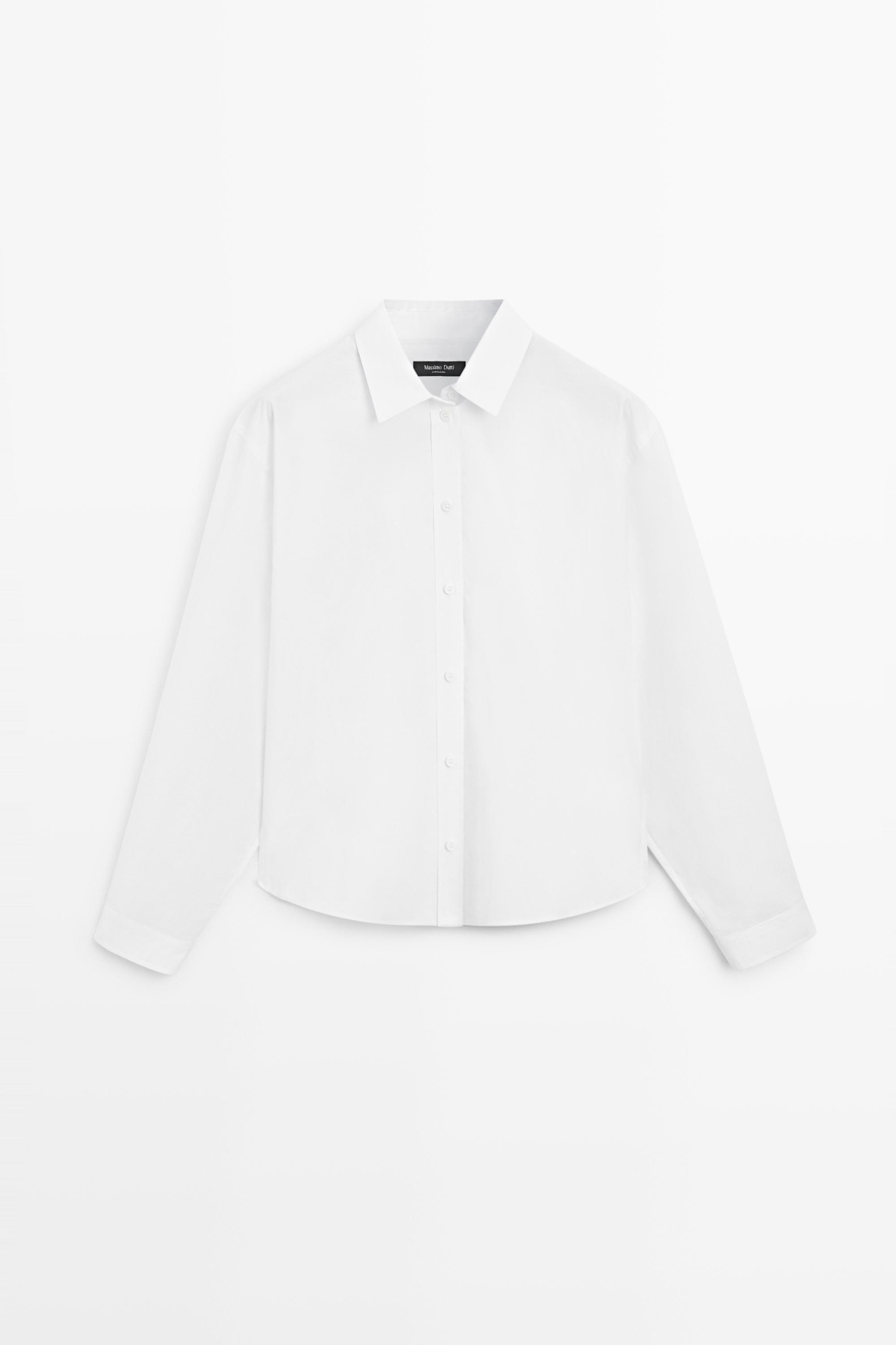 100% cotton poplin shirt with back detail