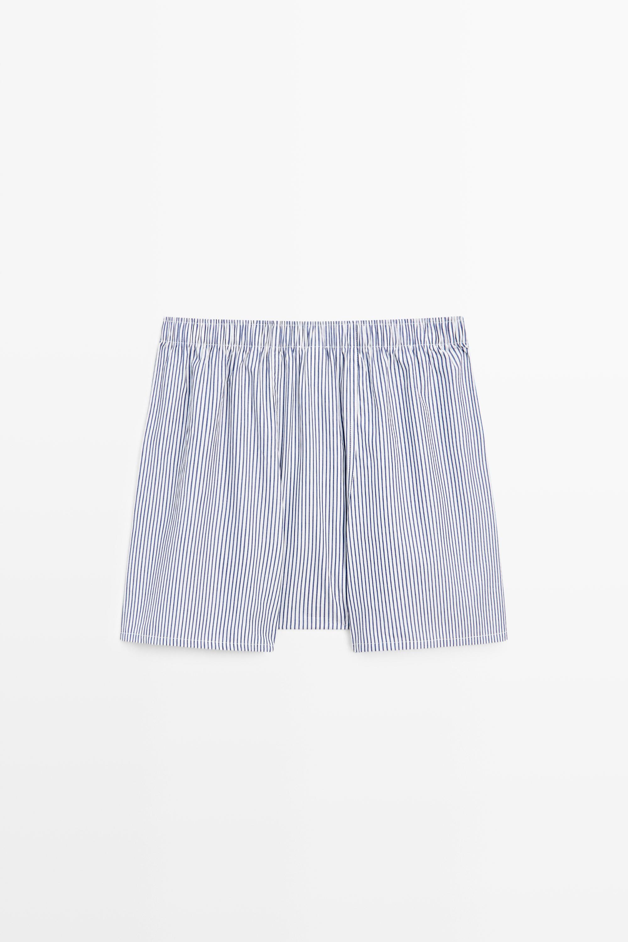100% cotton striped boxers