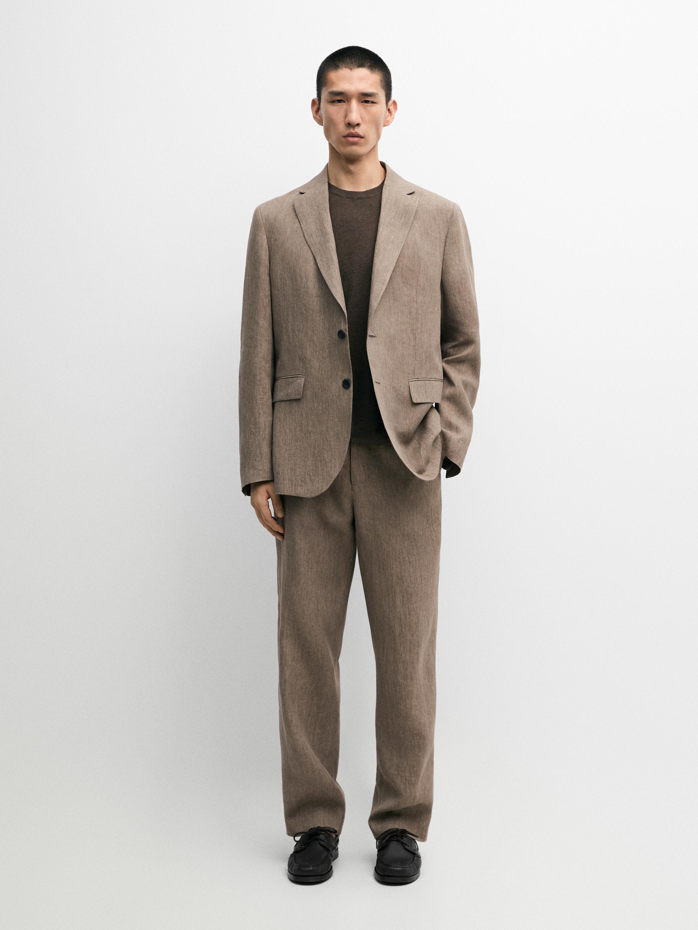 100% linen suit blazer
