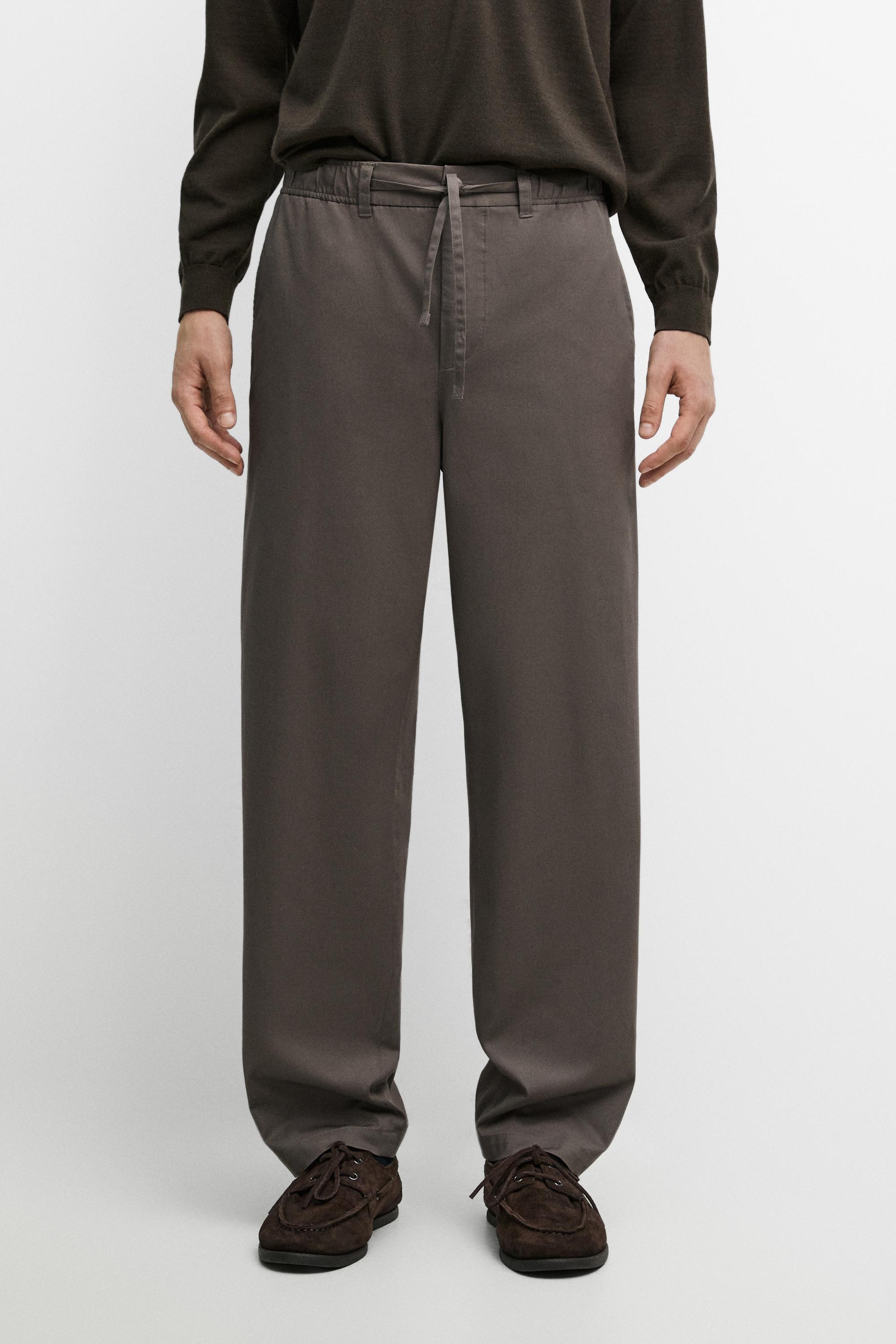 Cotton blend jogger fit pants