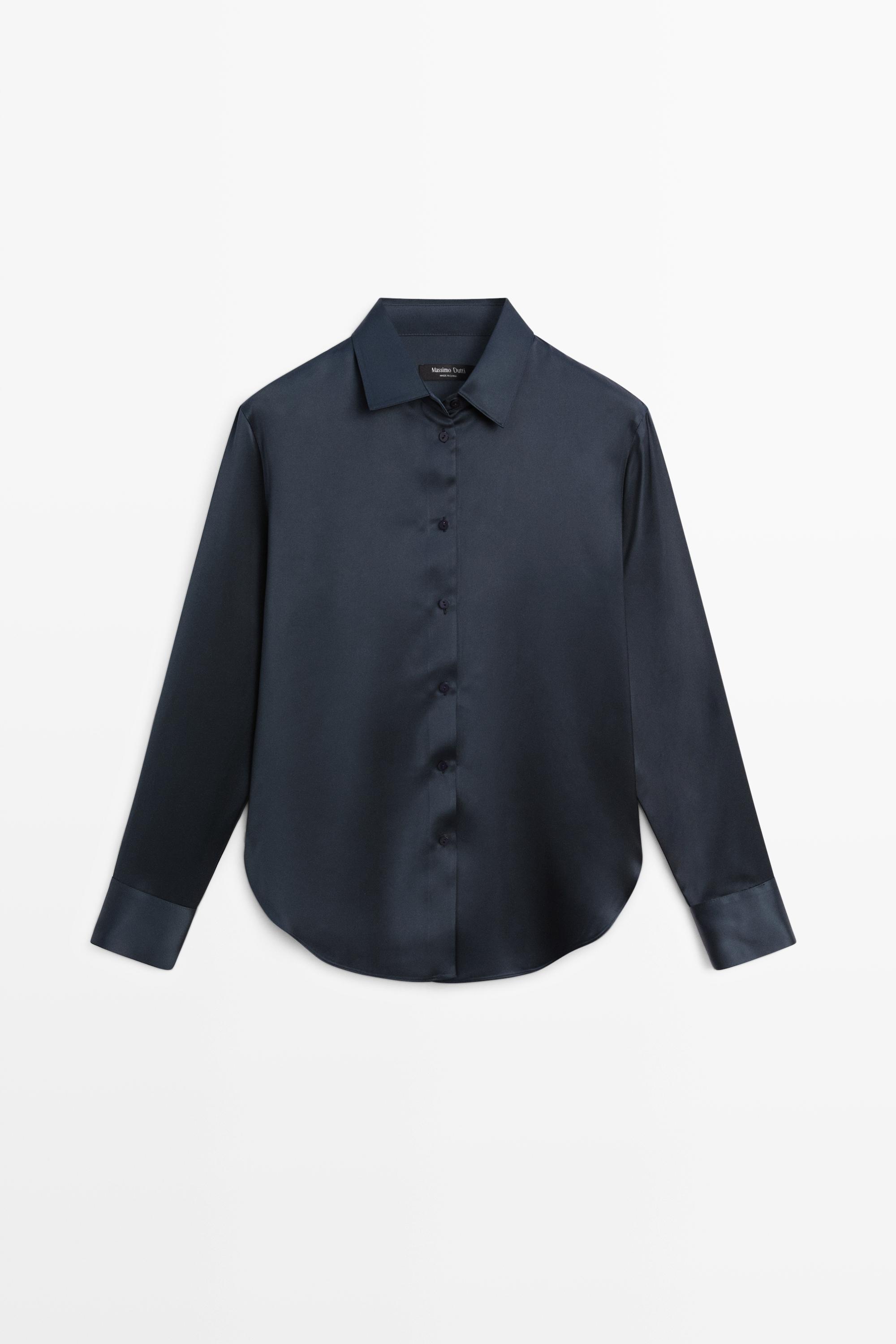 Flowing satin shirt