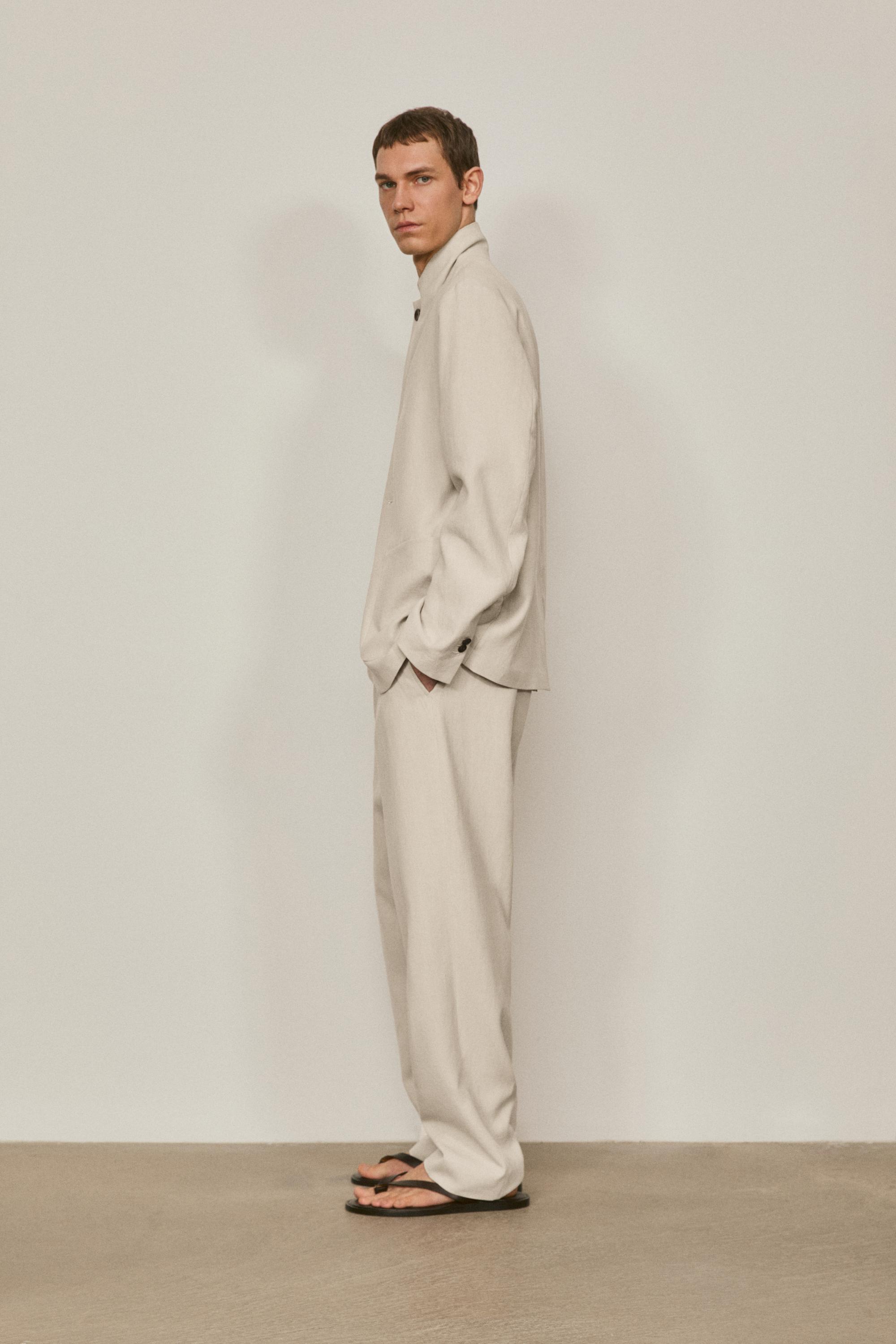 100% linen suit blazer with pocket details - LIMITED EDITION