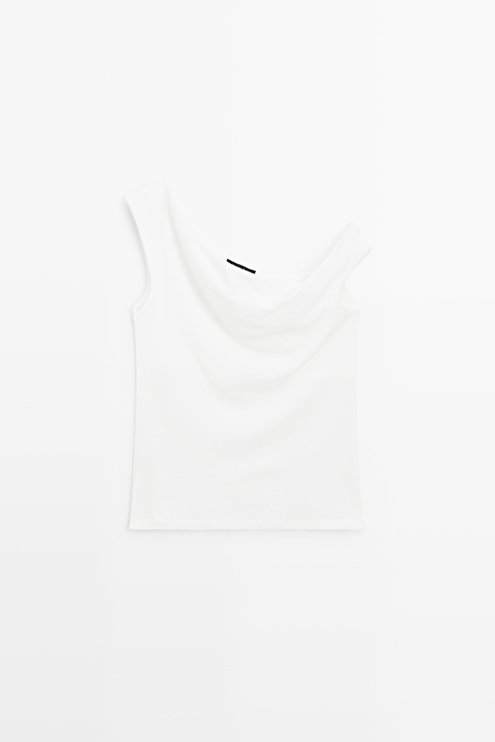 Asymmetric off-the-shoulder top