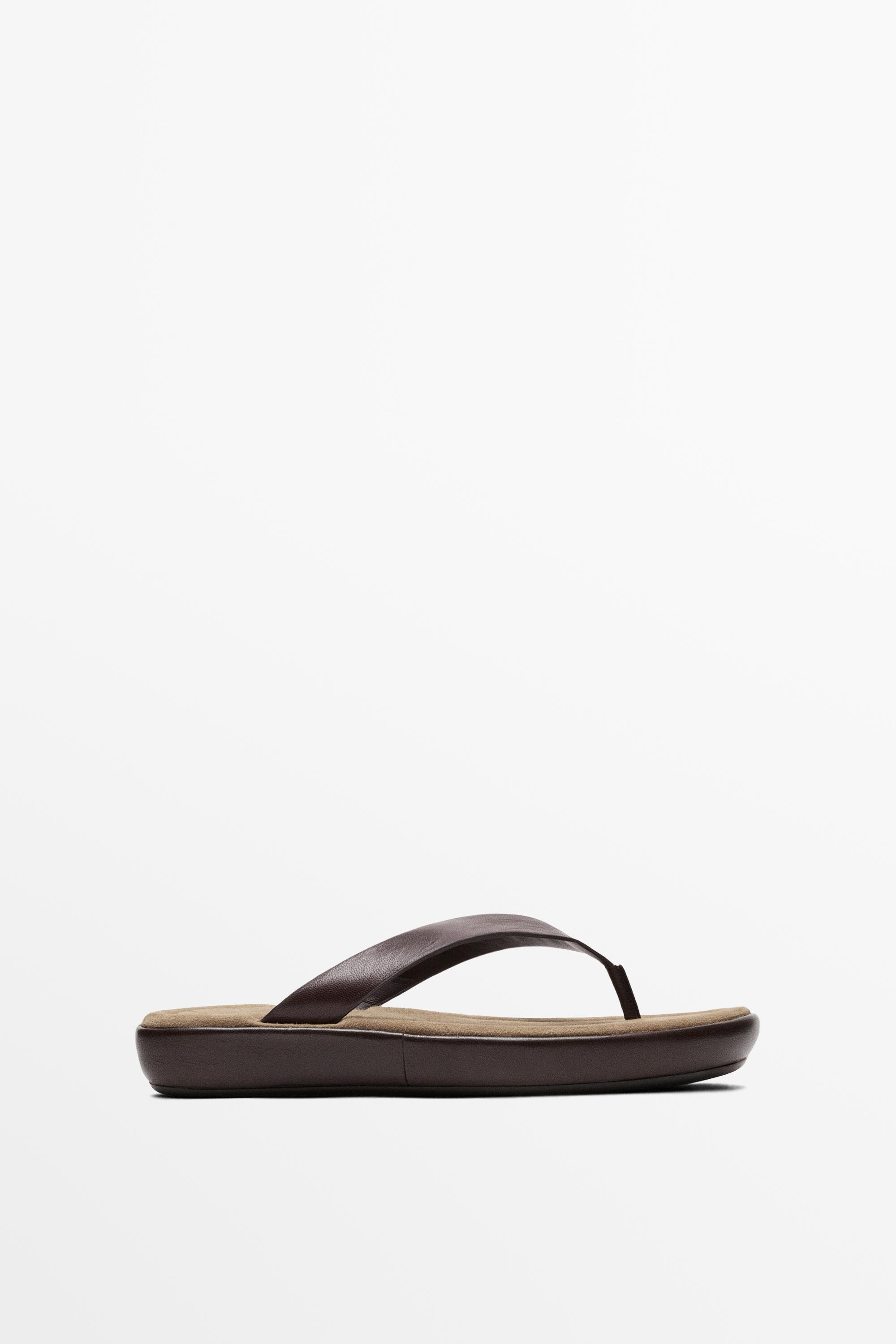Leather platform sandals