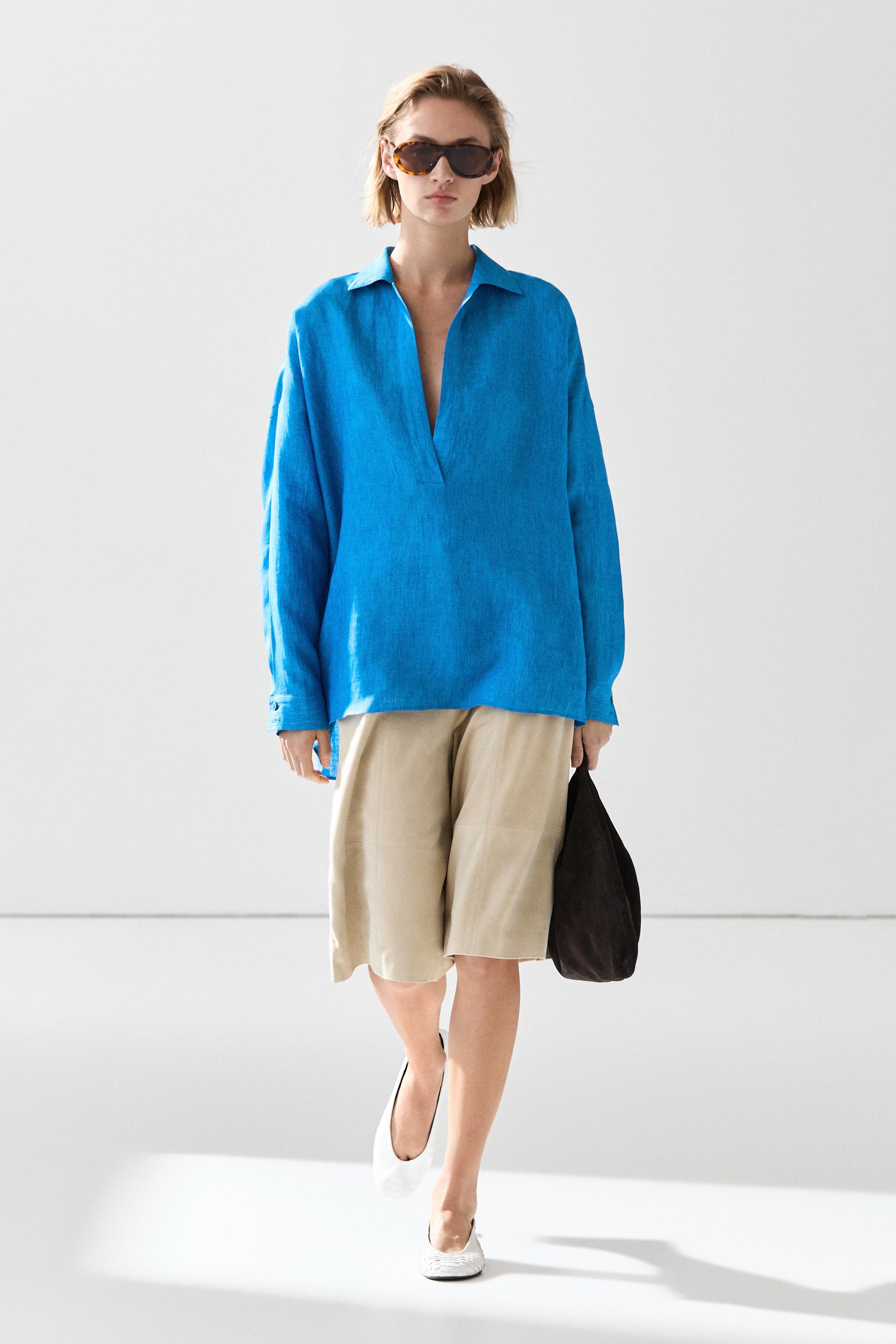 100% linen flowing blouse