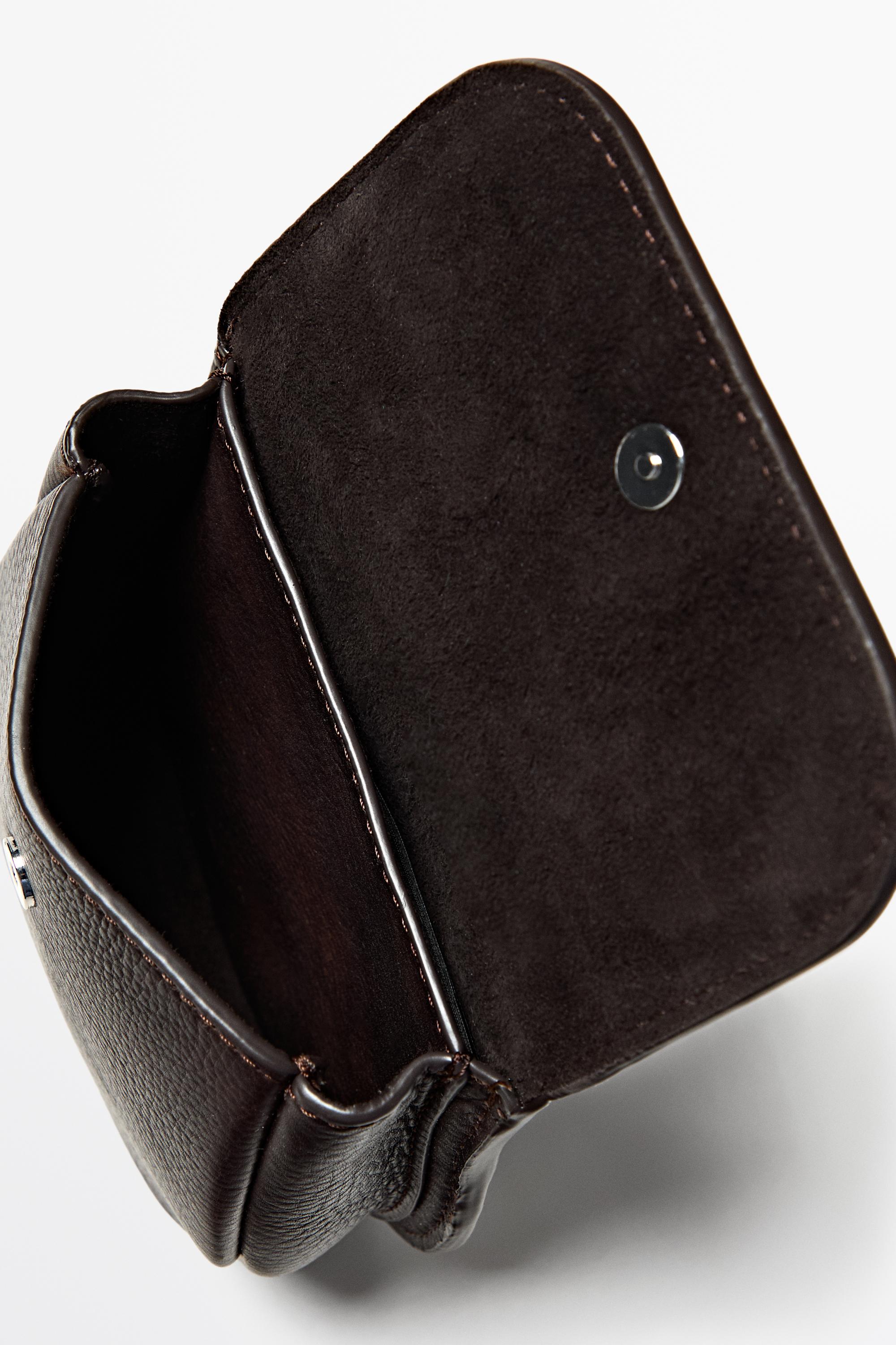 Nappa leather belt with pouch