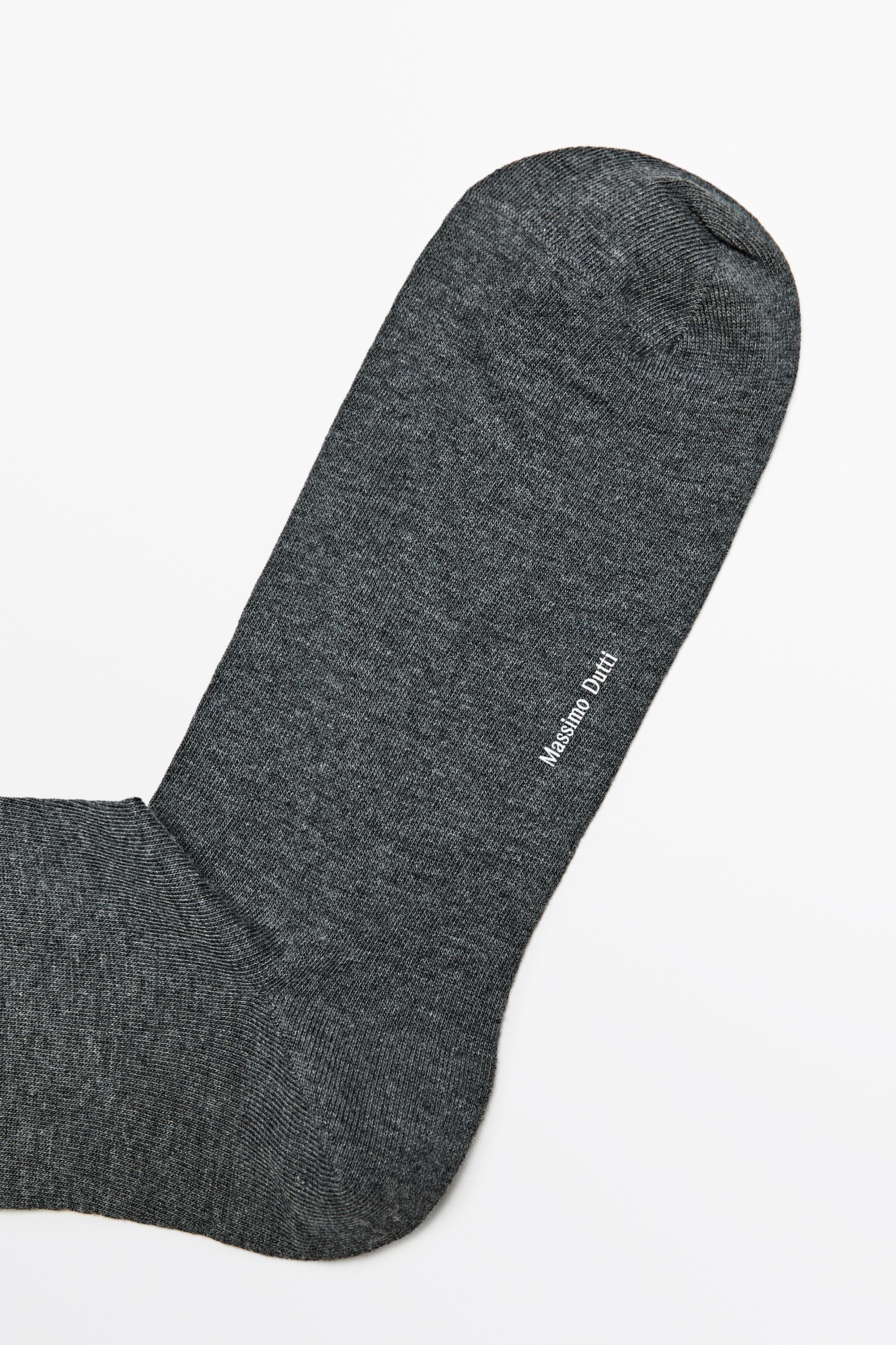 Plain cotton blend knit socks