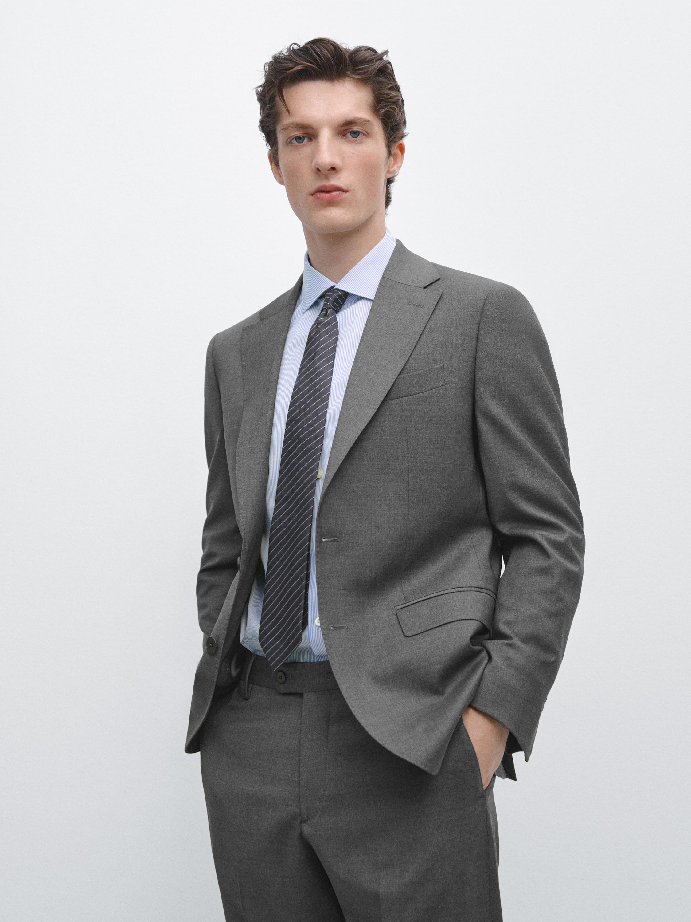 100% cool wool suit blazer