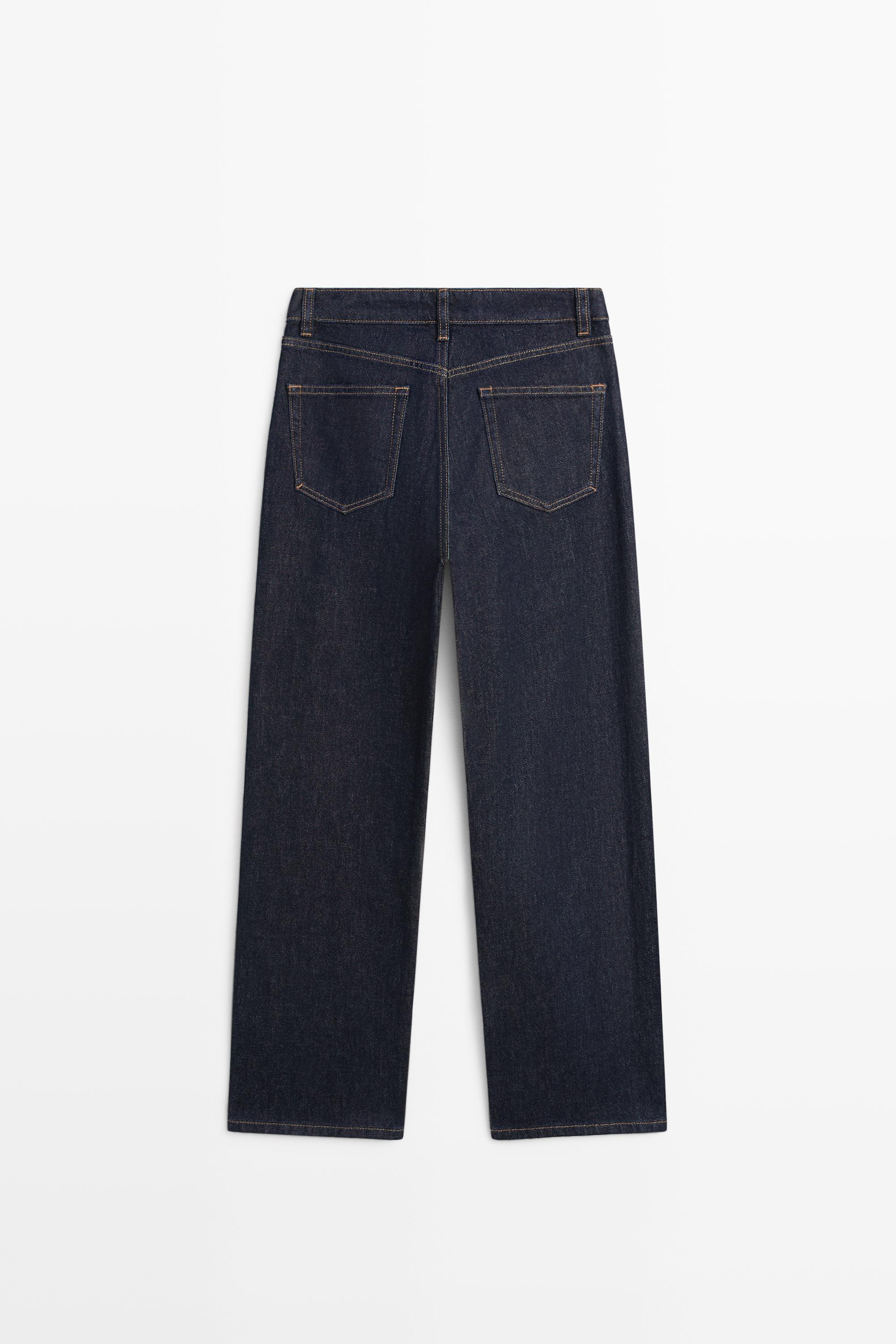 High-waist cropped straight-leg jeans