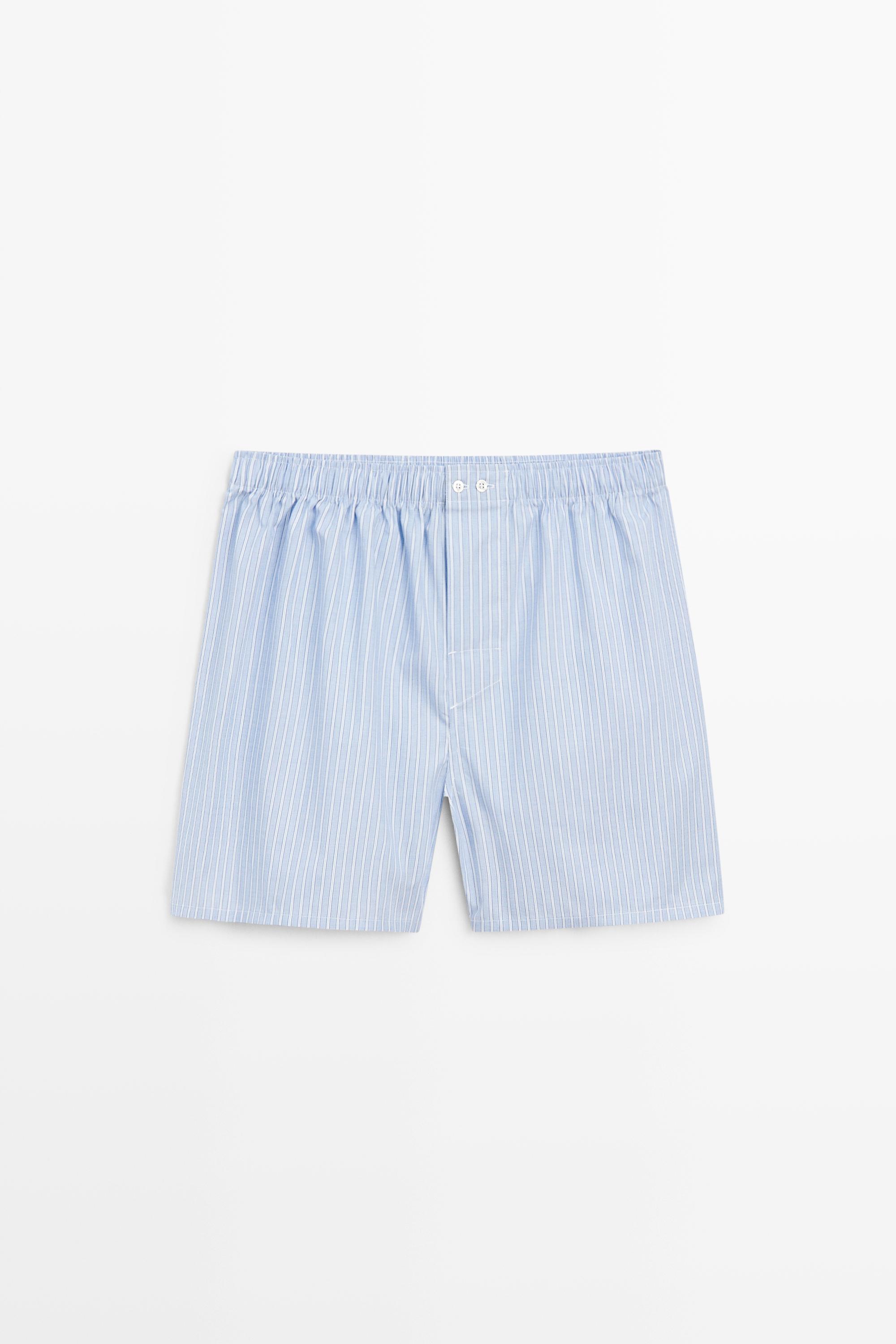 100% cotton striped boxers