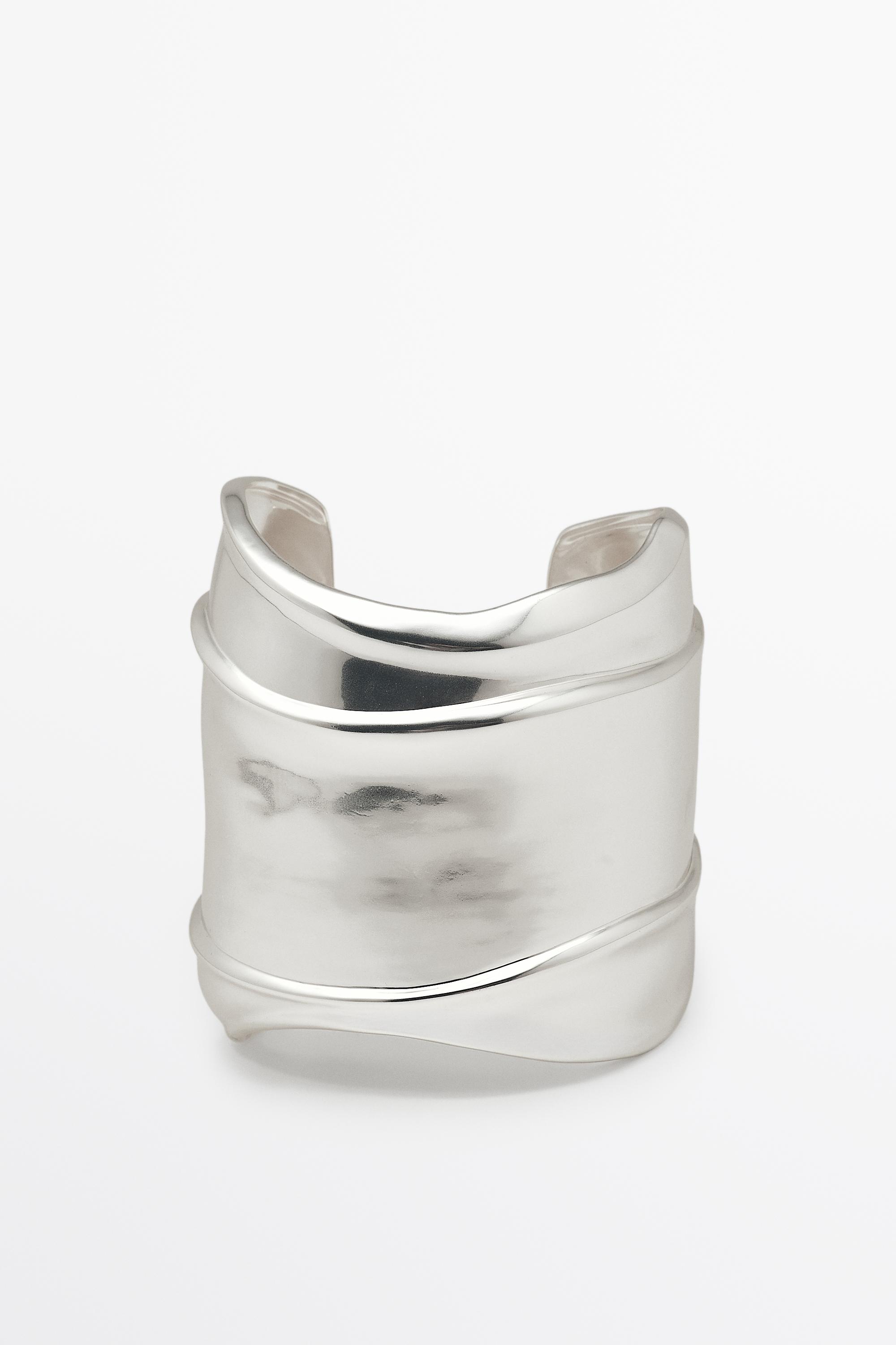 Wide draped-effect bracelet