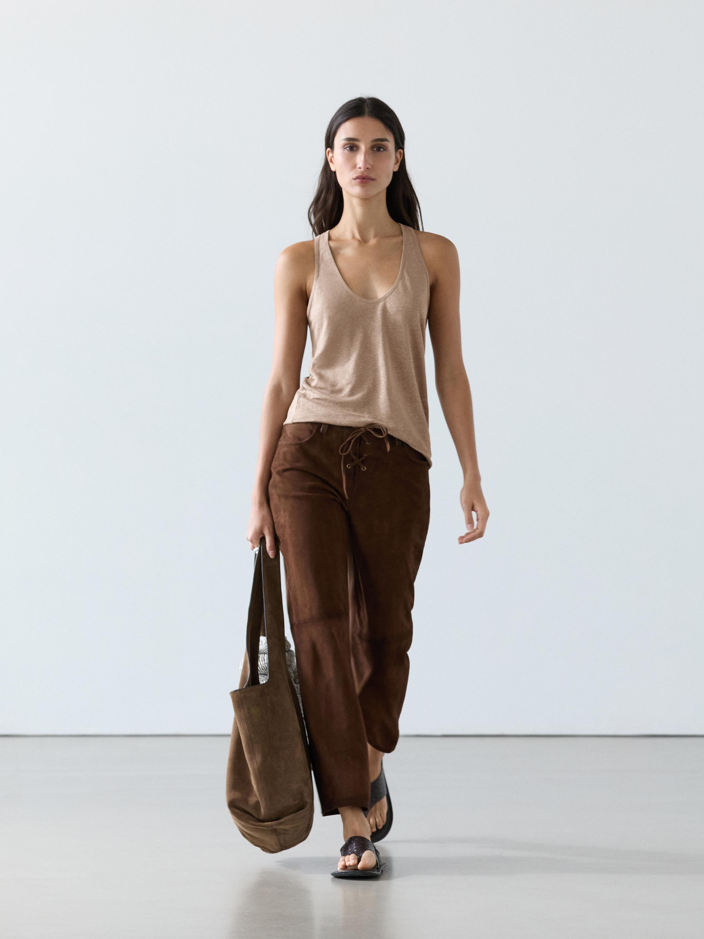 100% linen strappy top