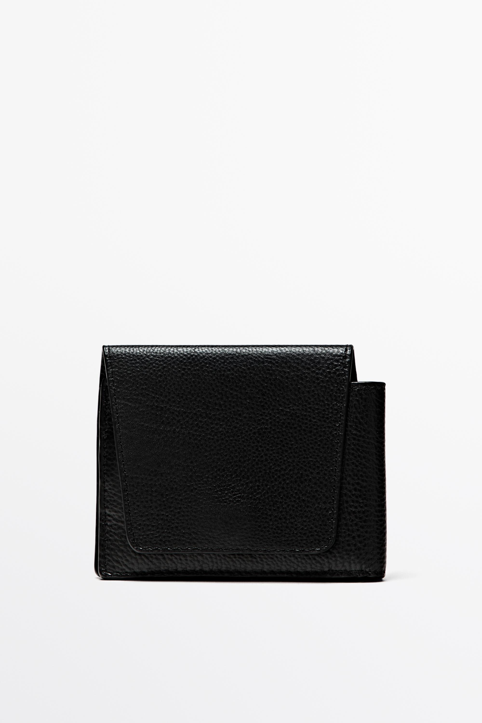 Nappa leather flap wallet