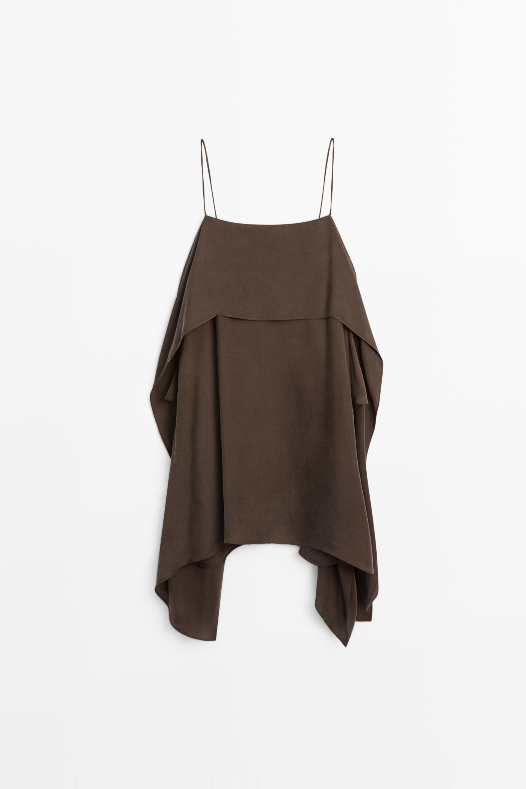 Strappy mini dress with ruffle detail