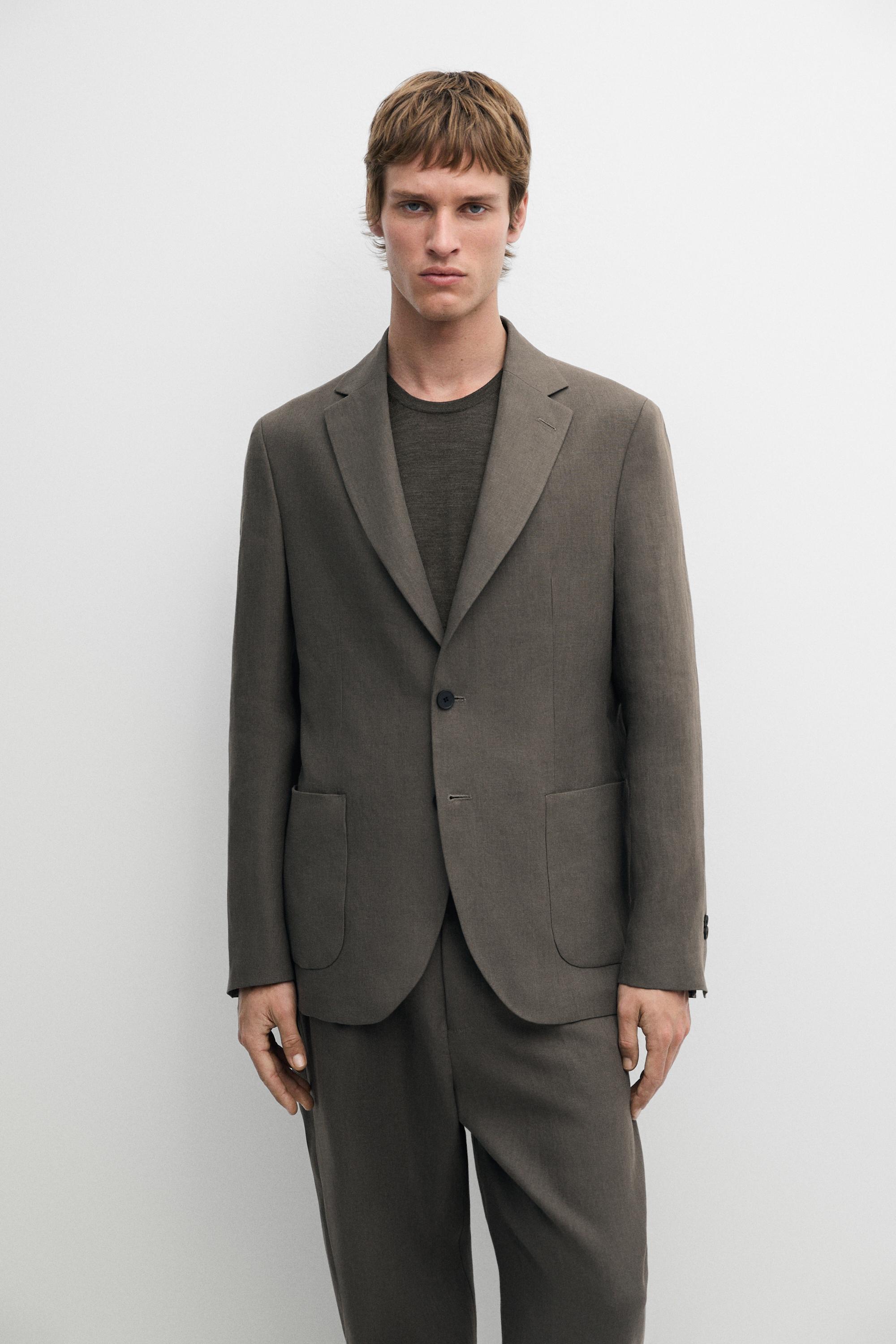 100% linen suit blazer