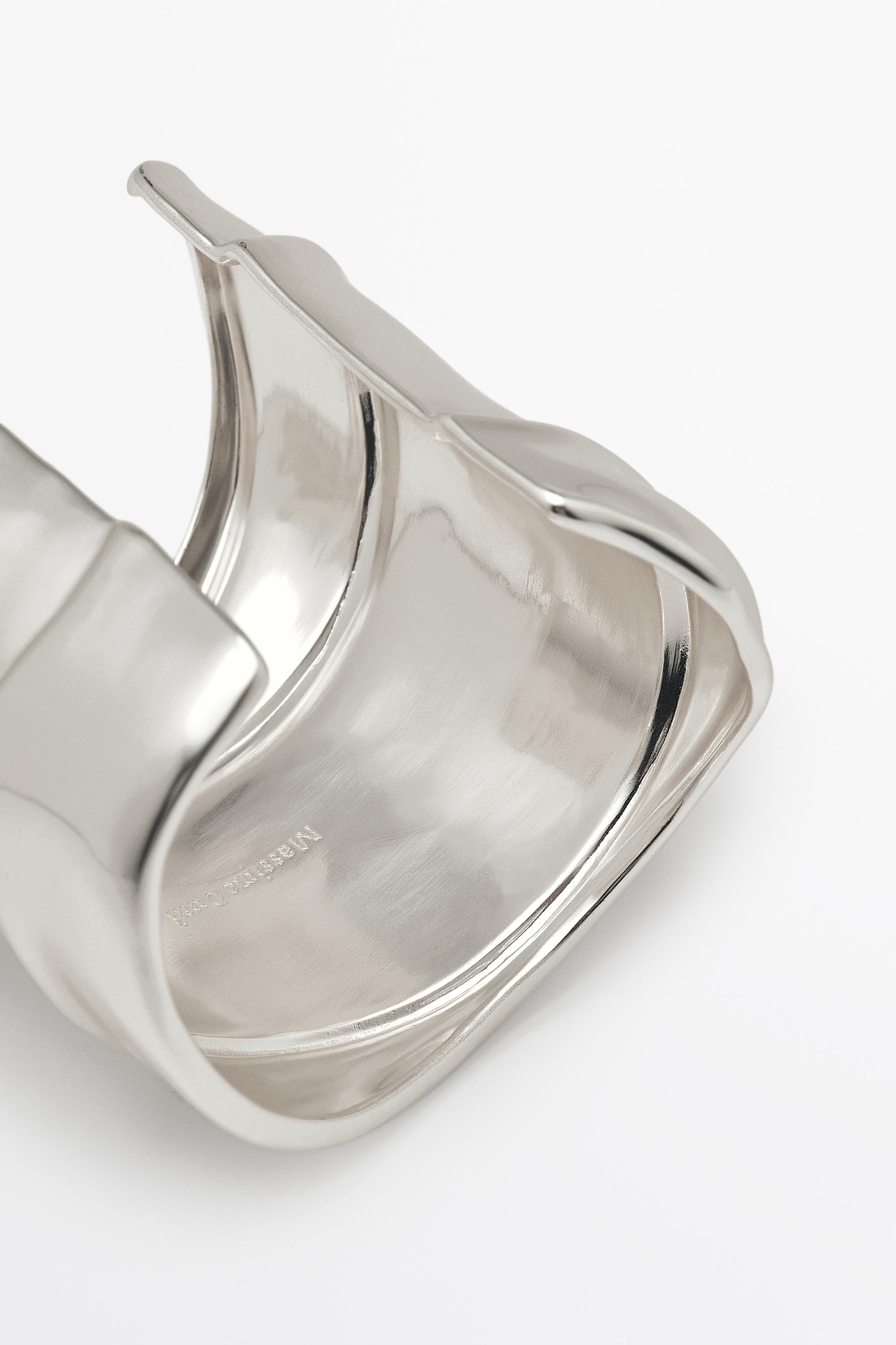 Wide draped-effect bracelet