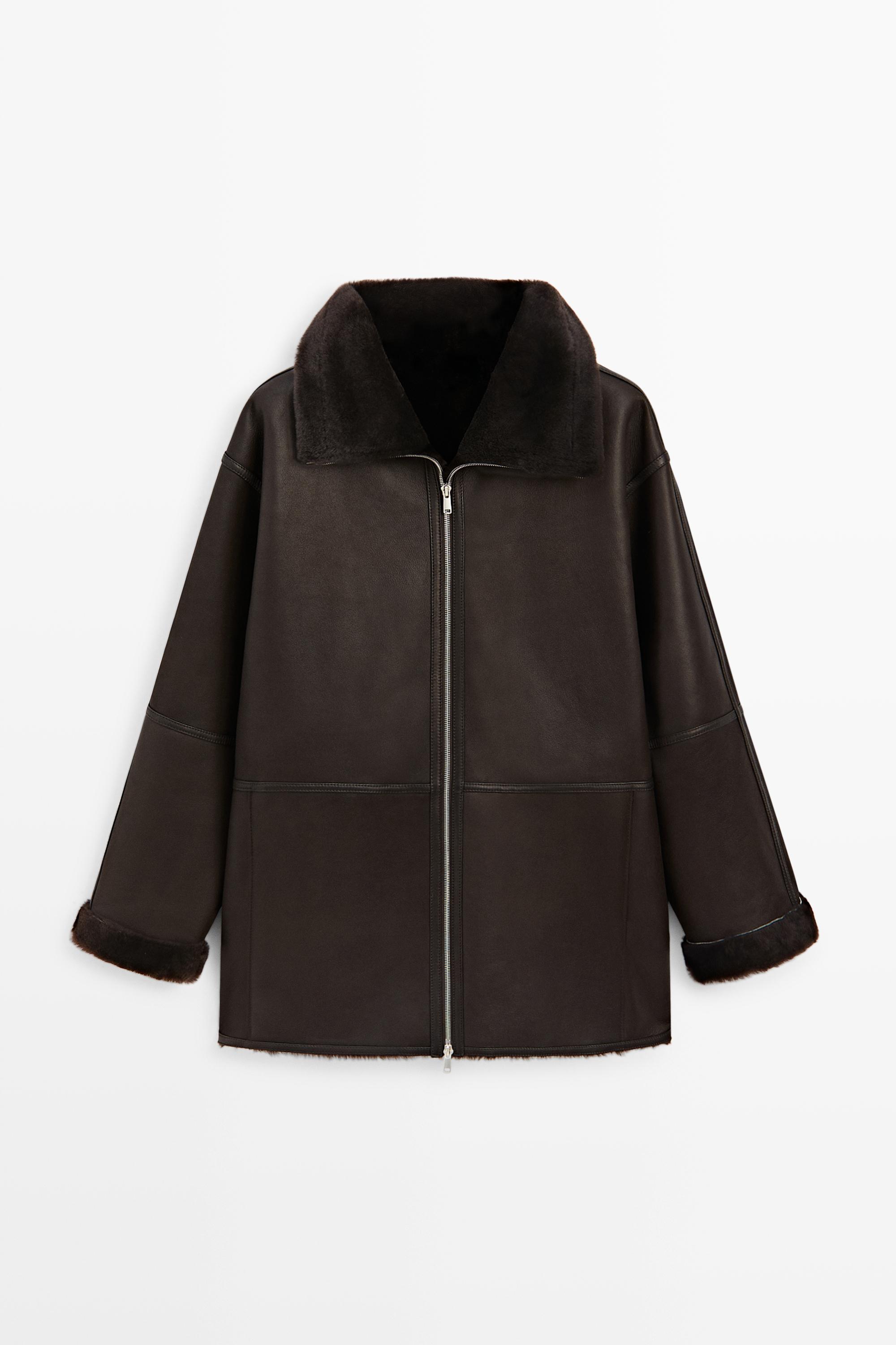 Double-faced lambskin fur coat