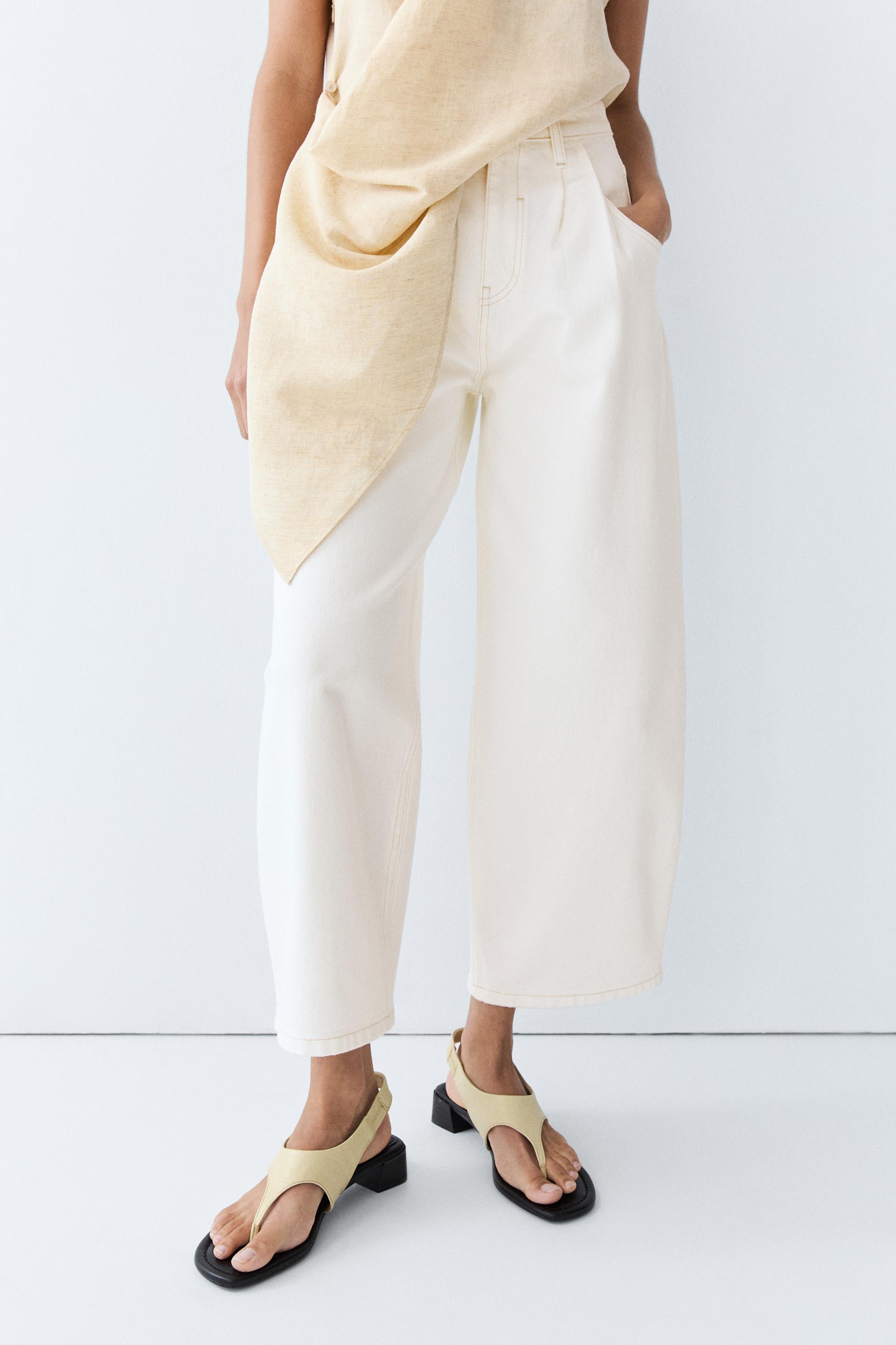Barrel fit darted pants