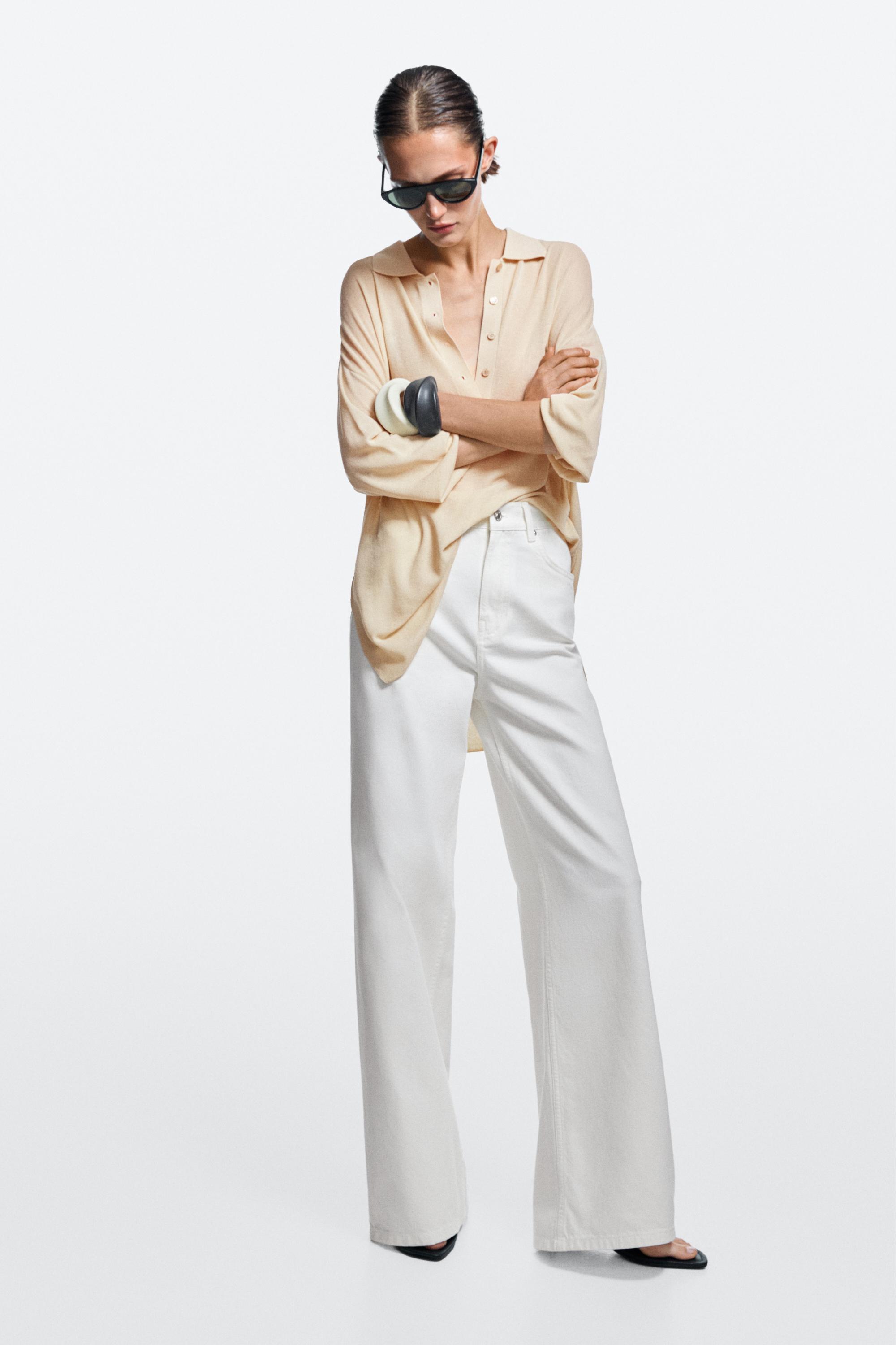 High-waist wide-leg jeans