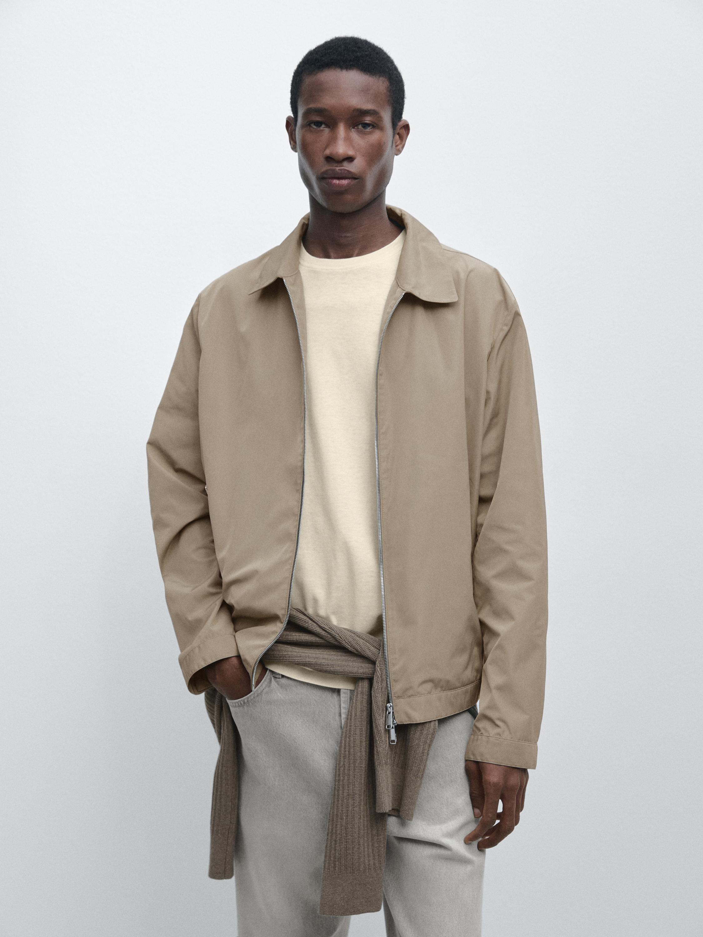 Short technical fabric jacket