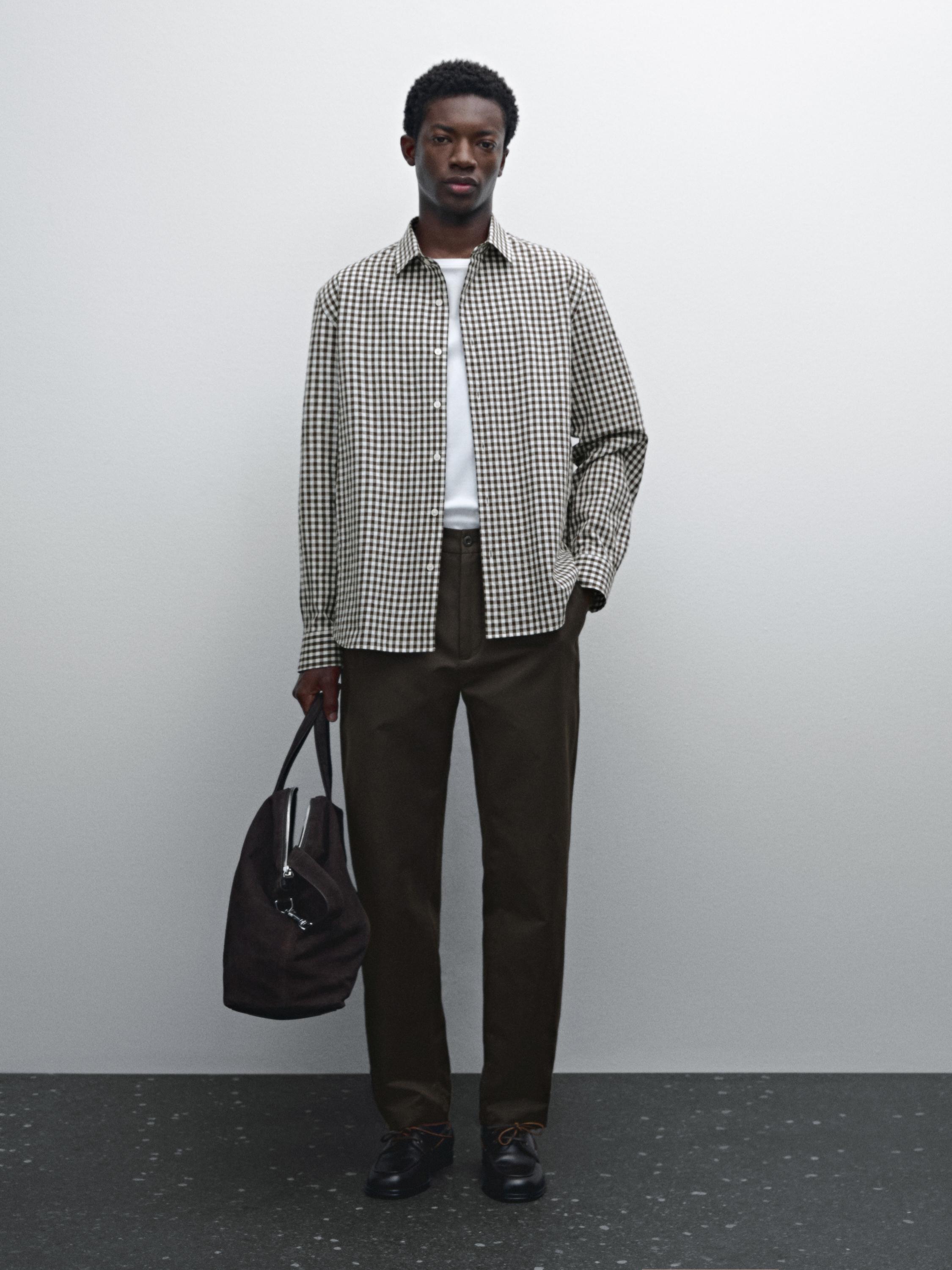 Relaxed fit 休闲版格纹衬衫