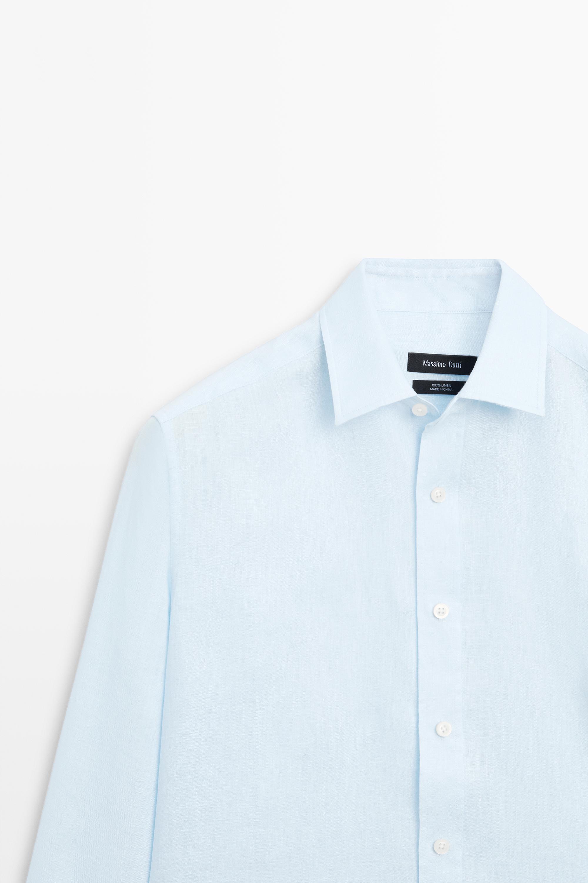 100% linen regular fit shirt