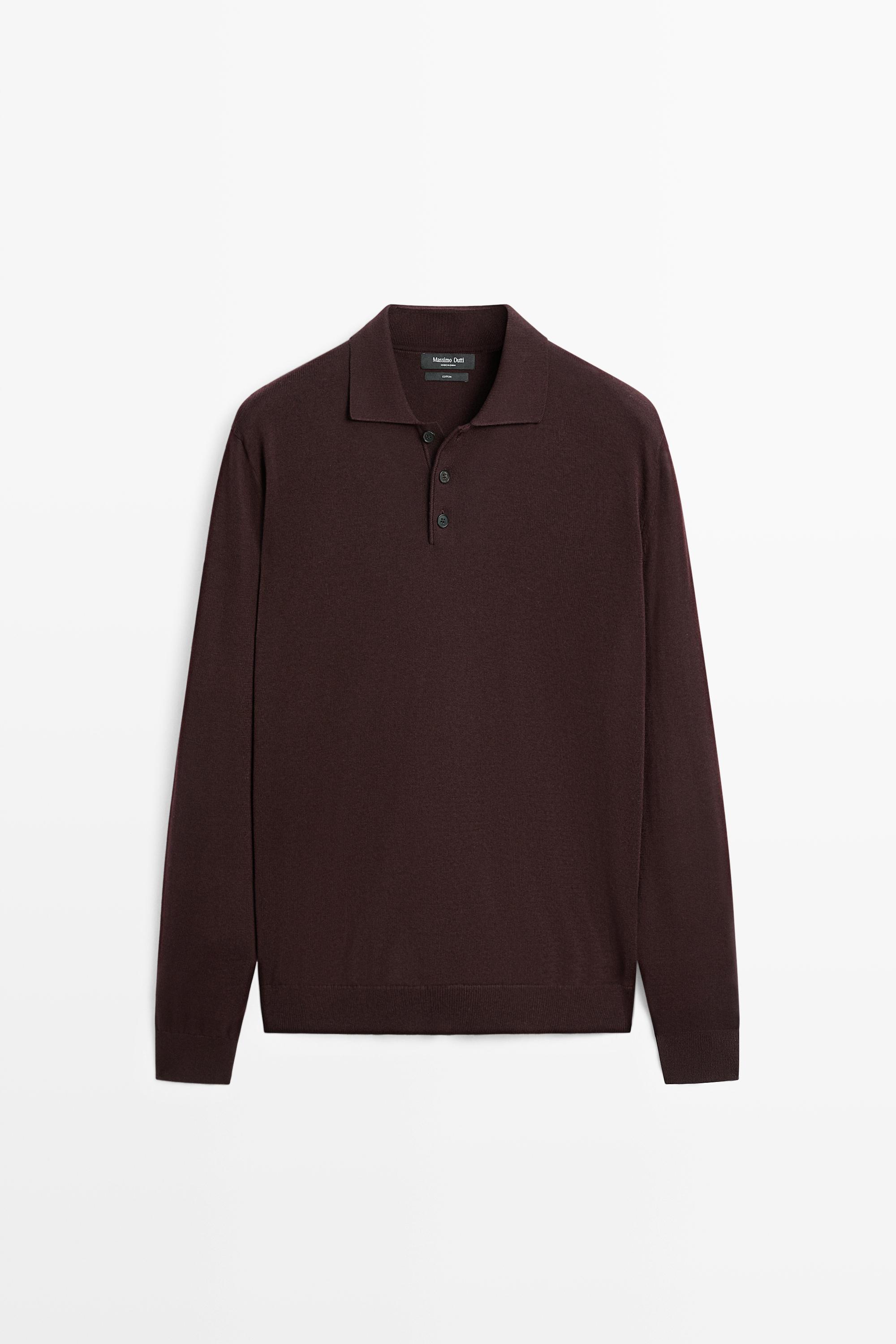 100% 纯棉 POLO 领针织衫