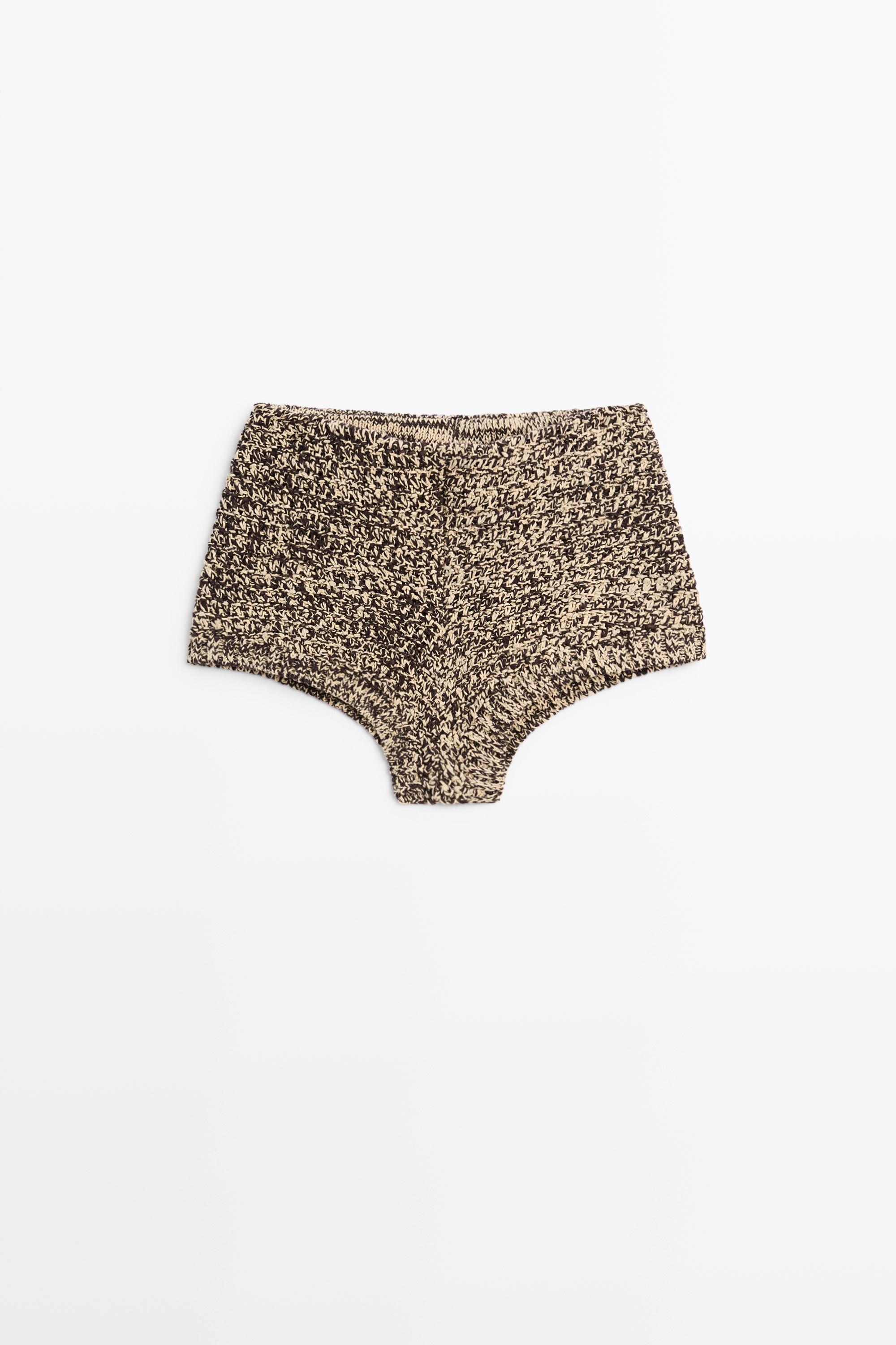 Flecked knit shorts co-ord