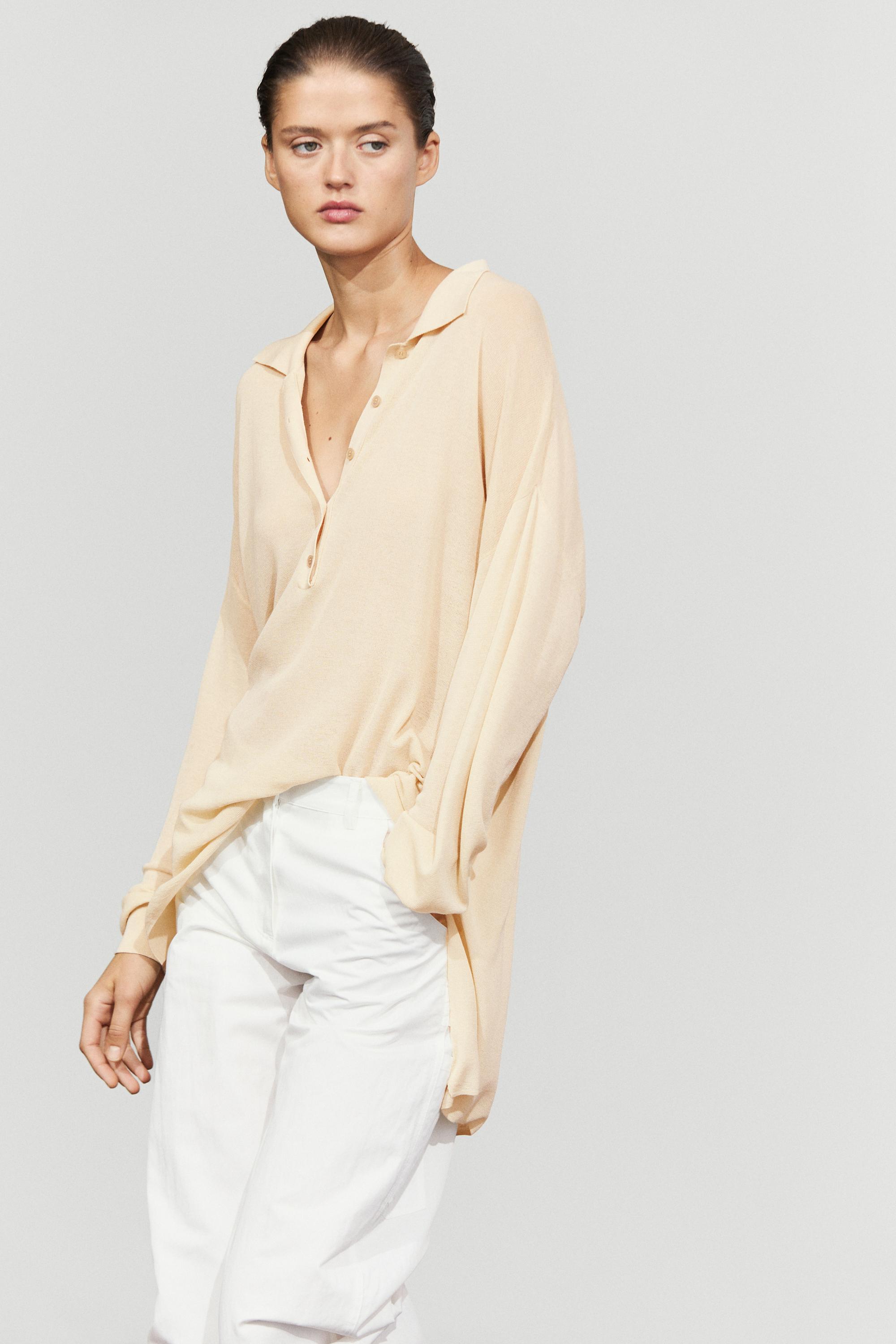 Polo collar sweater