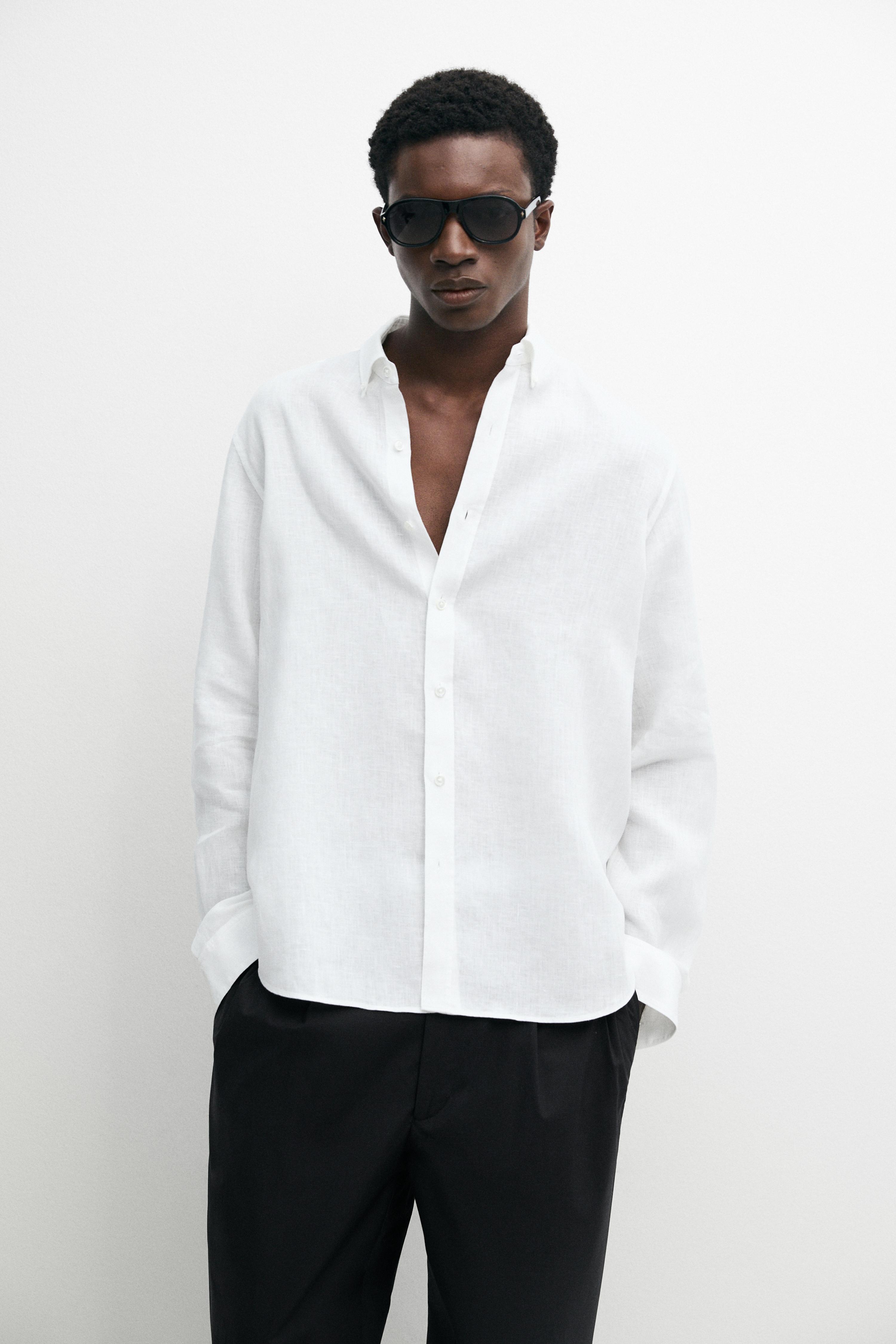 100% linen regular fit shirt