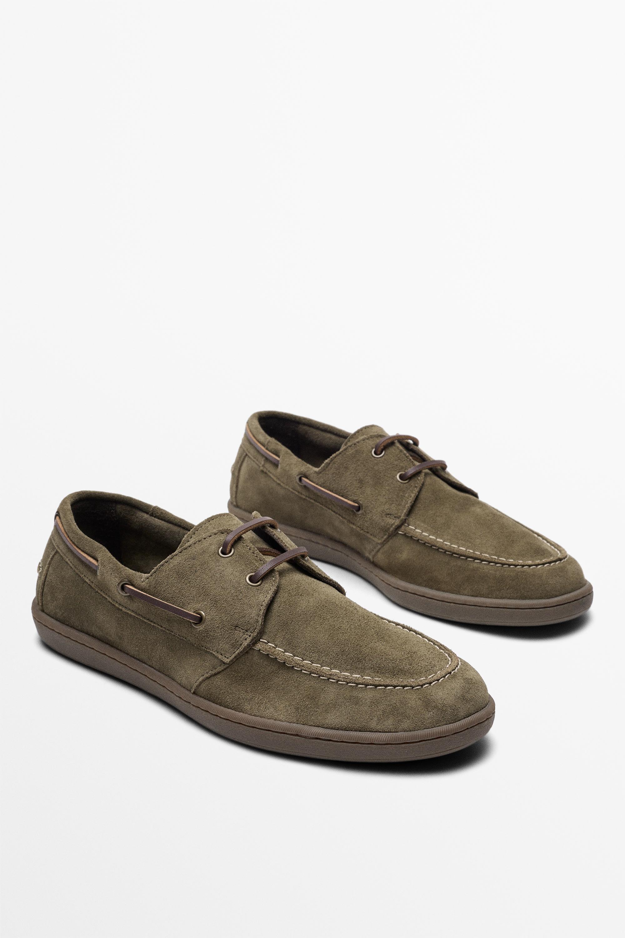Soft leather boat shoe