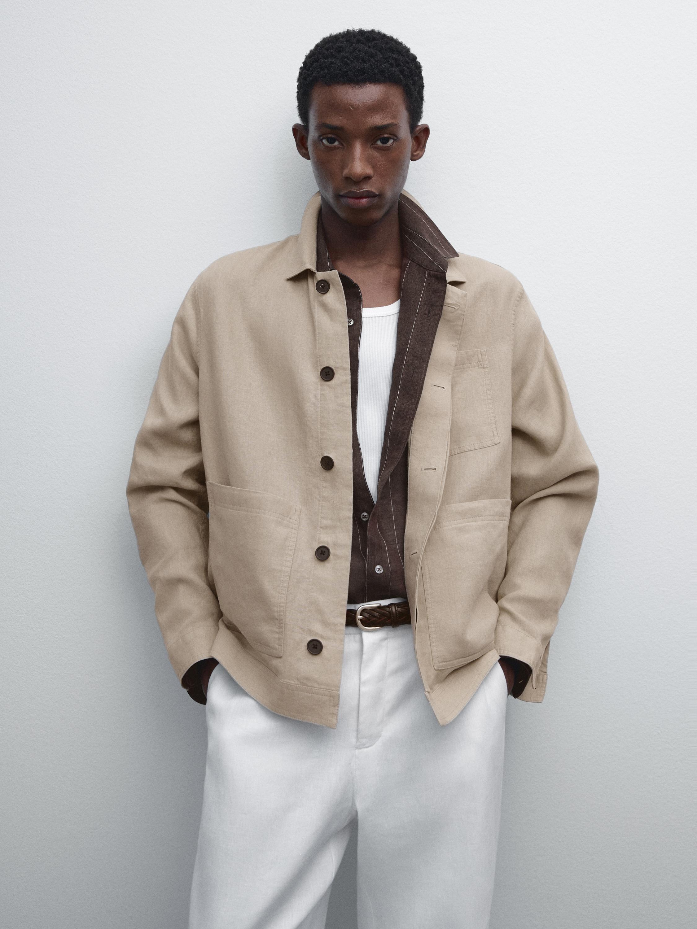 100% linen lightweight jacket
