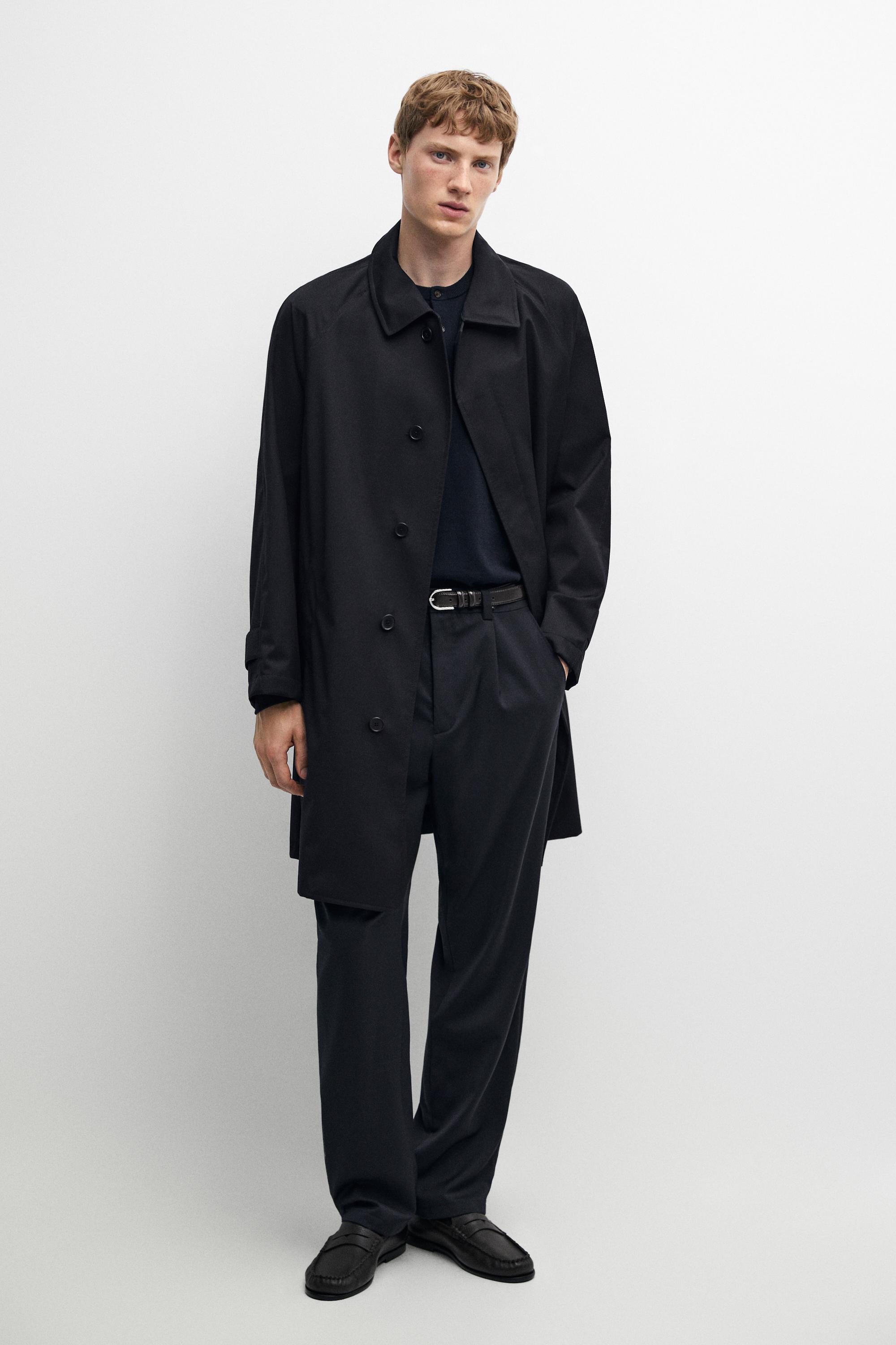 100% wool trench coat