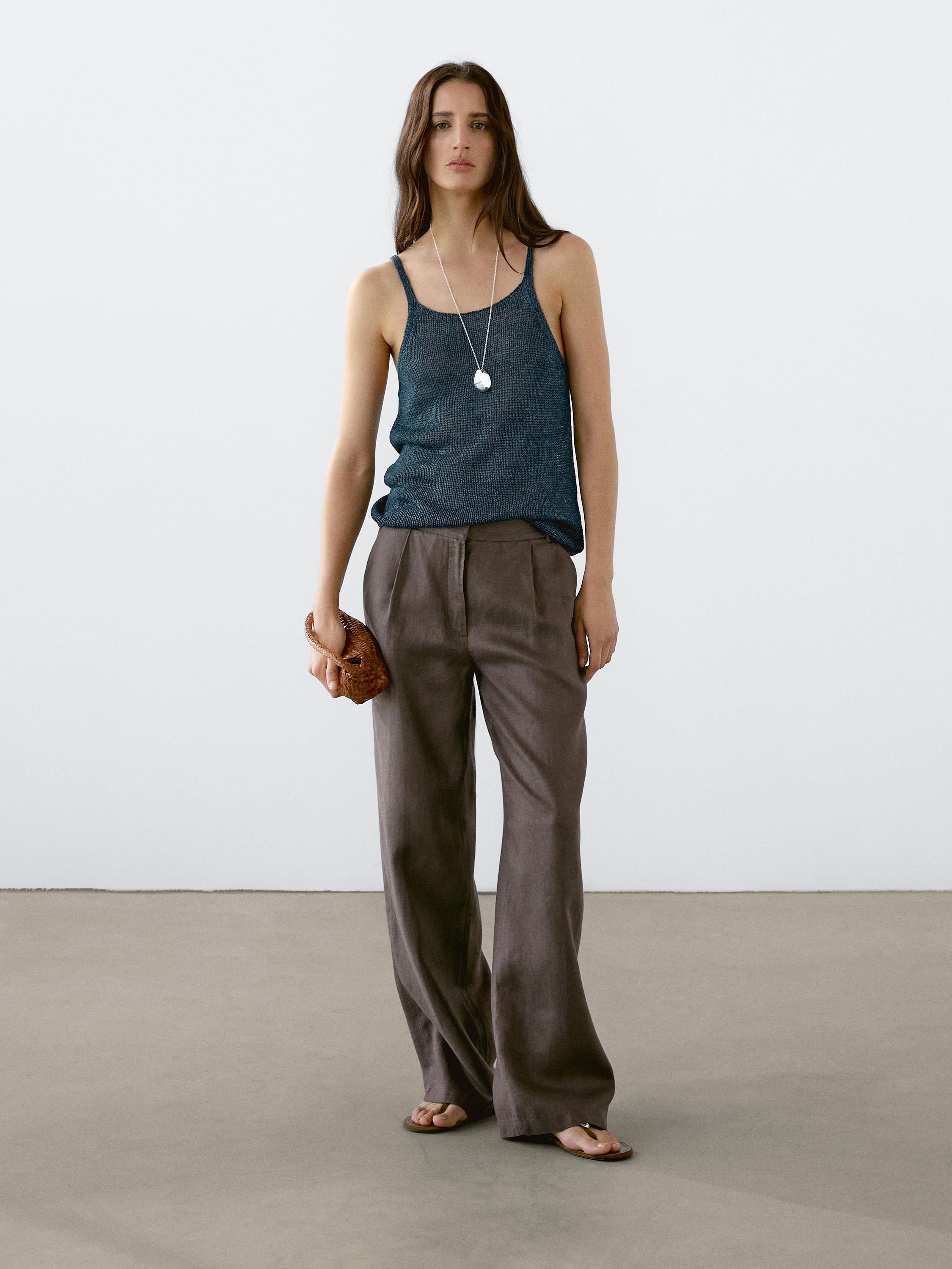 Halterneck knit top