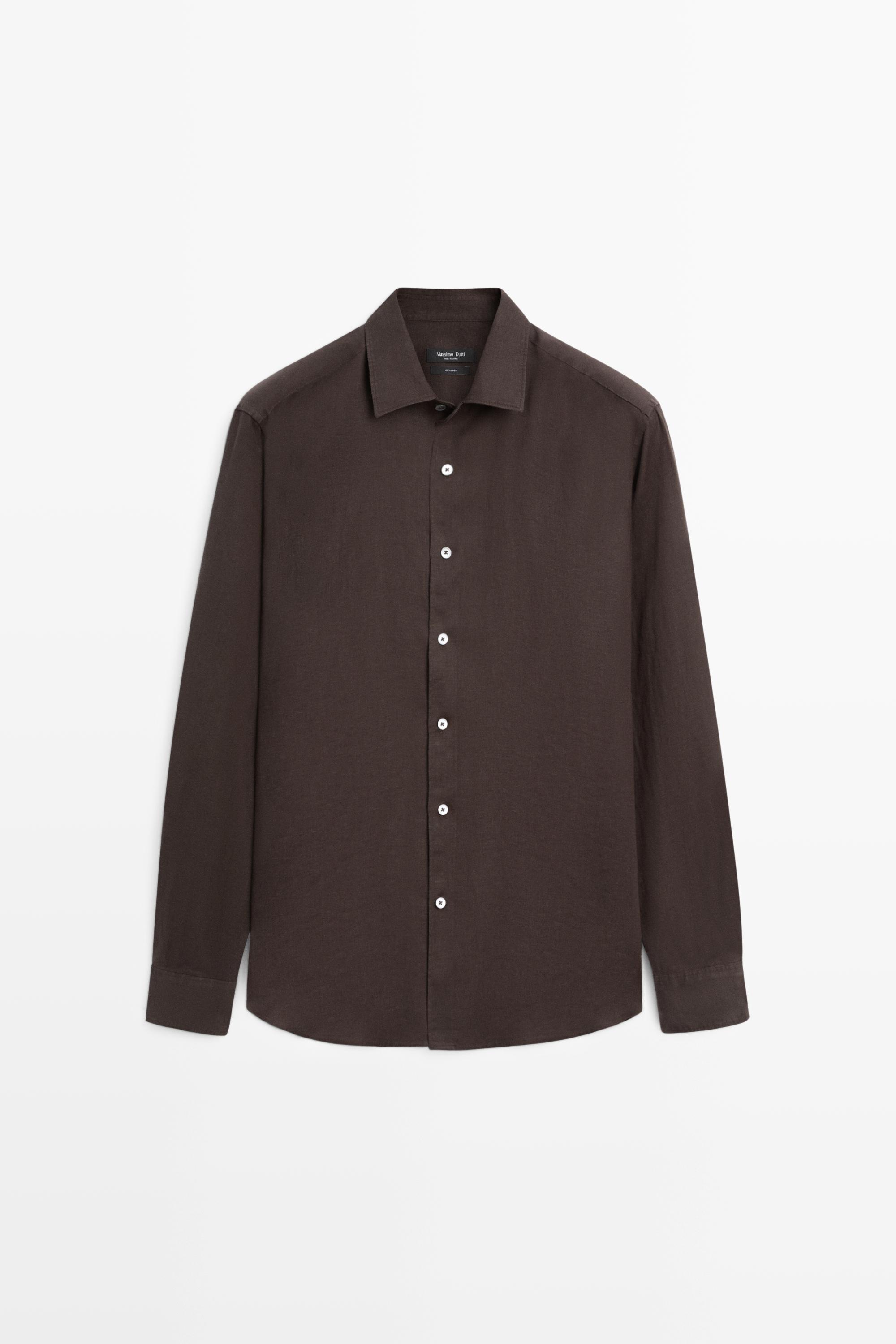 100% linen regular fit shirt
