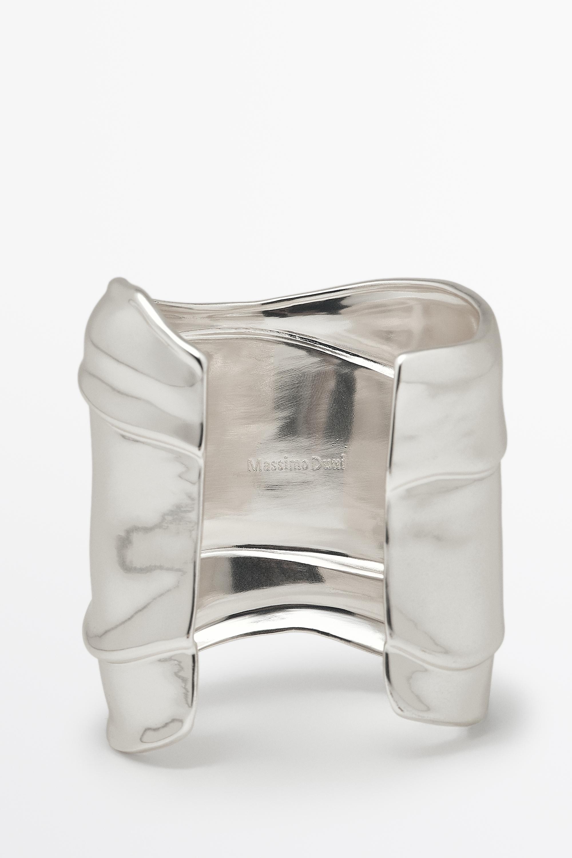 Wide draped-effect bracelet