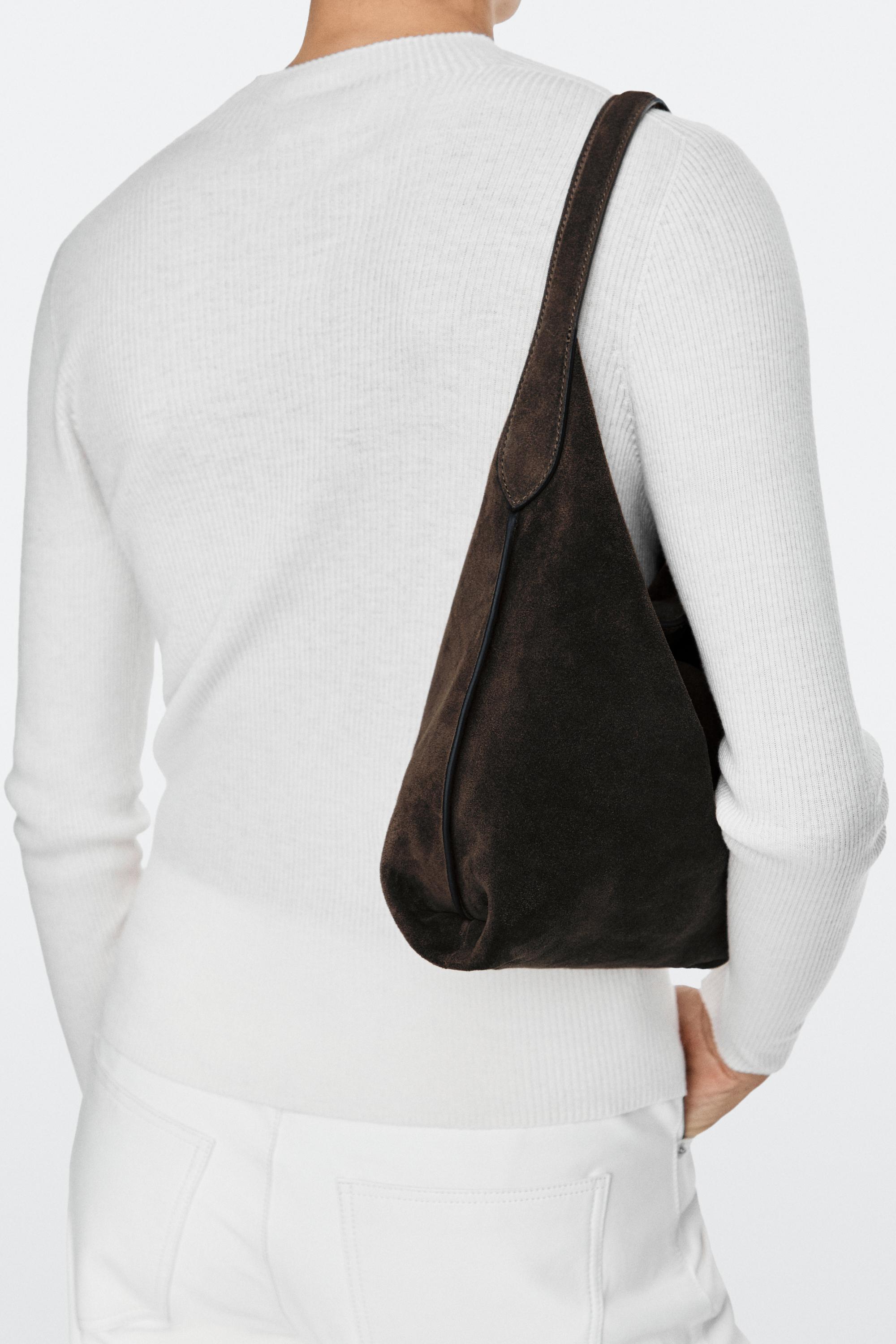 Split suede leather mini bag