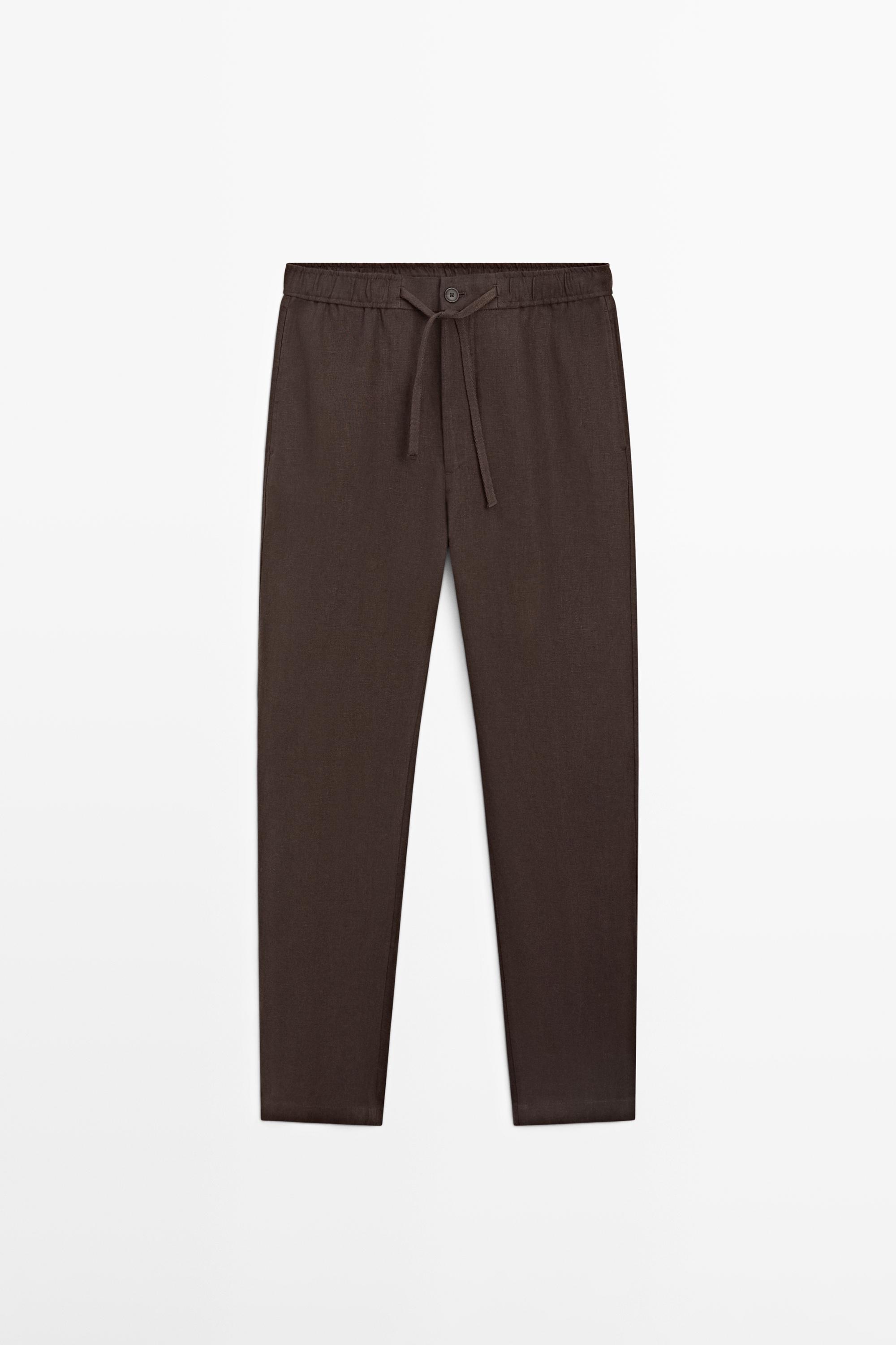 Linen jogger fit pants