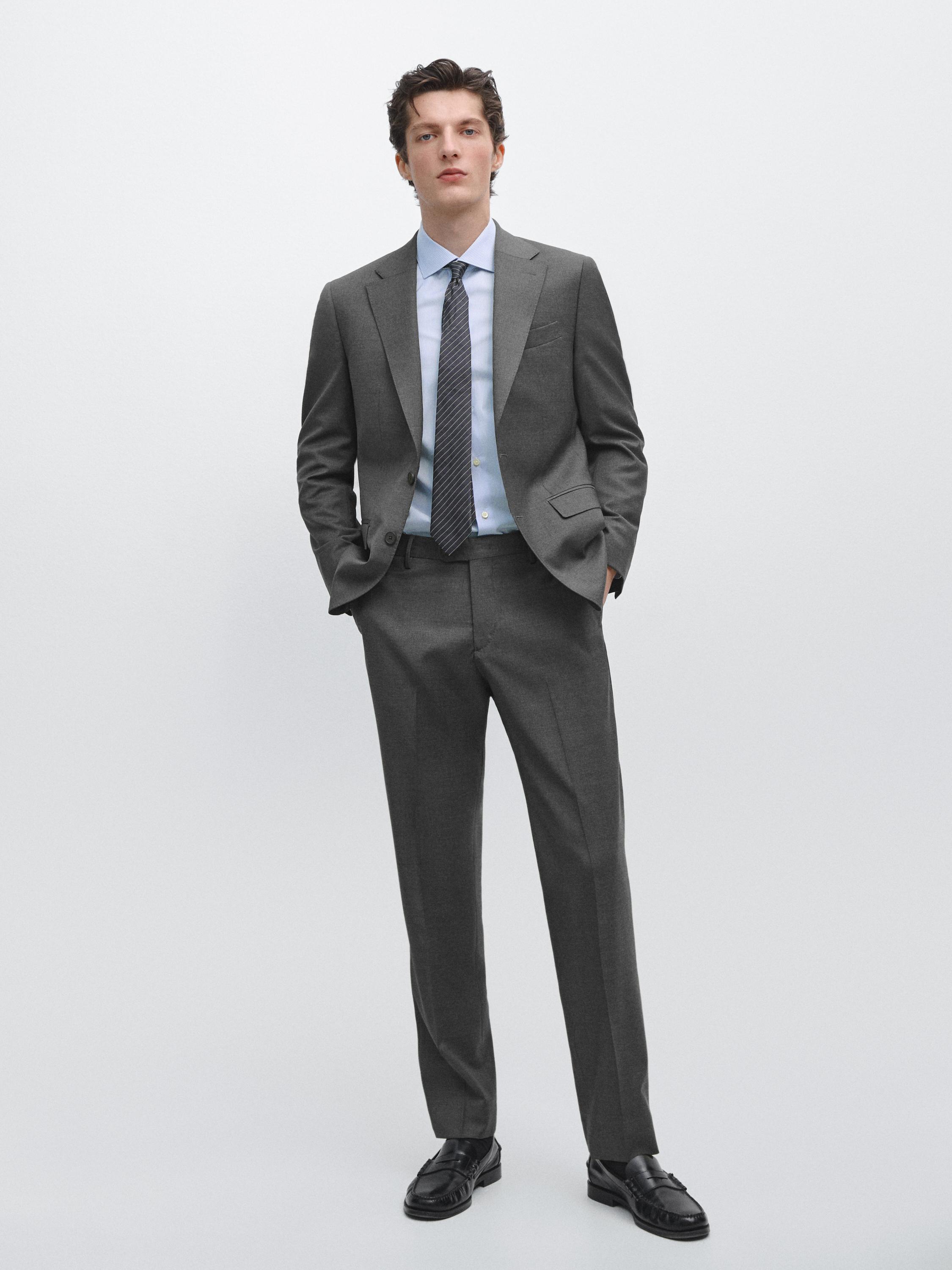 100% cool wool suit blazer