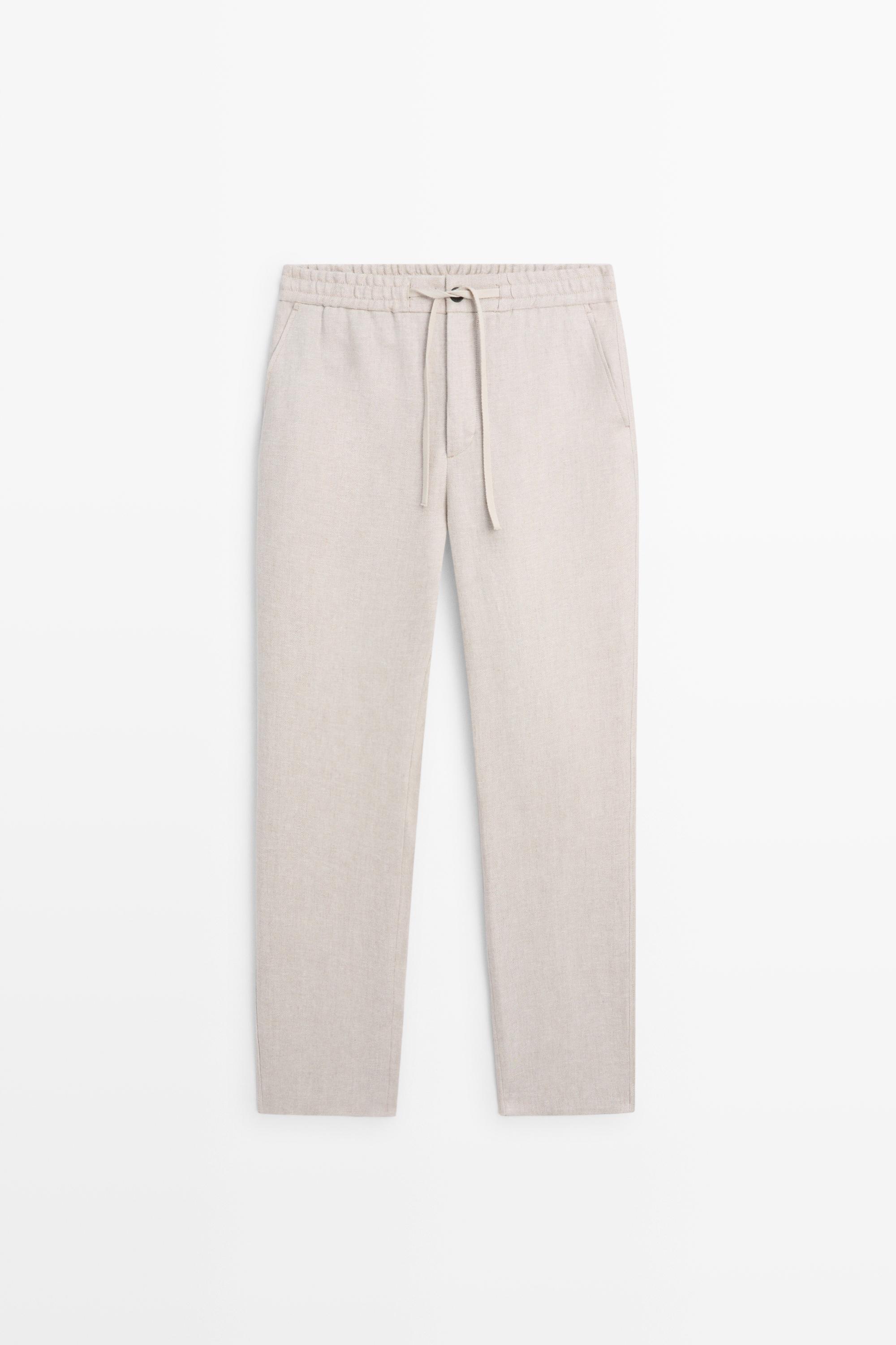 100% linen textured co-ord pants