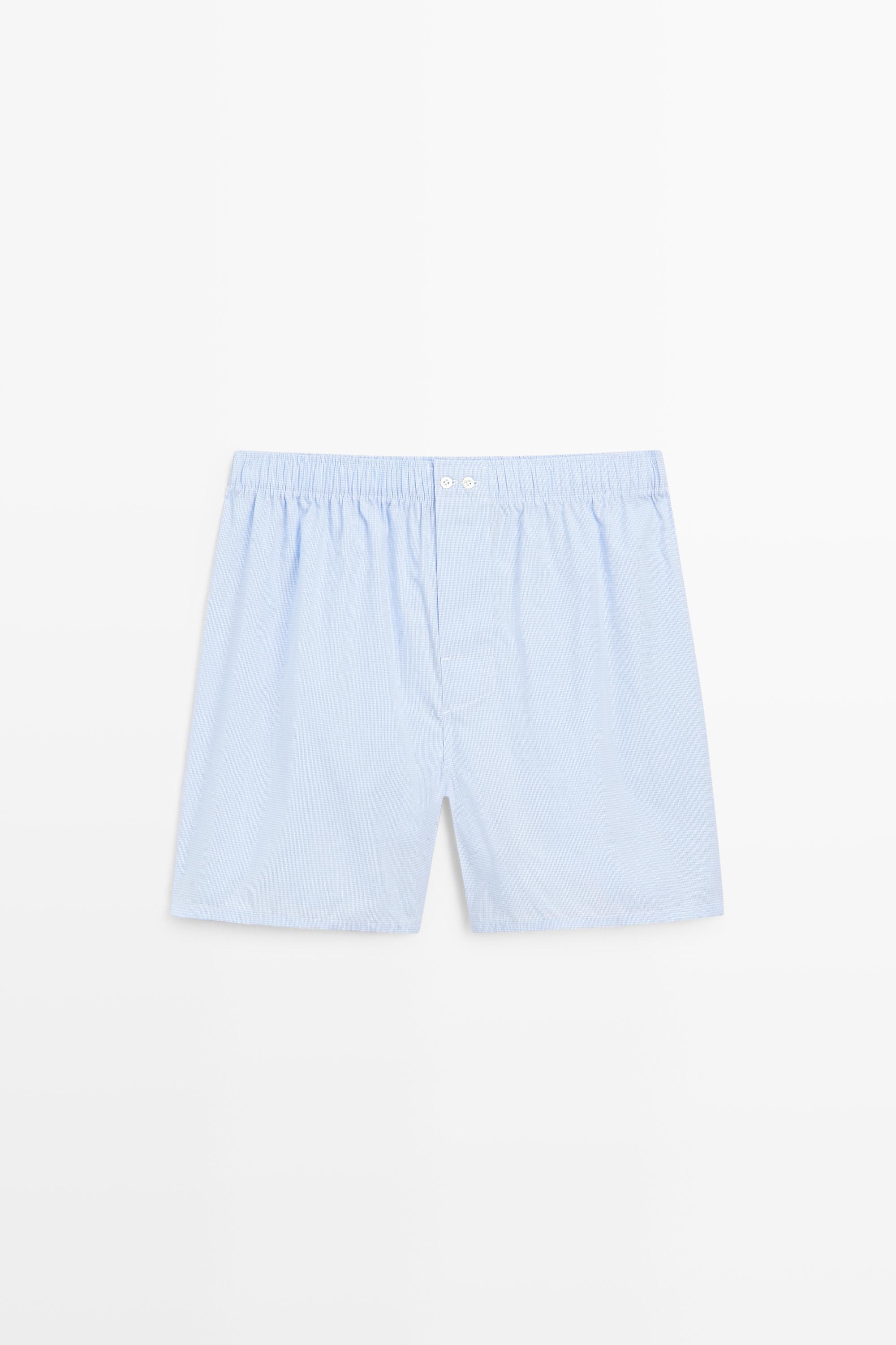 100% cotton micro-check boxers