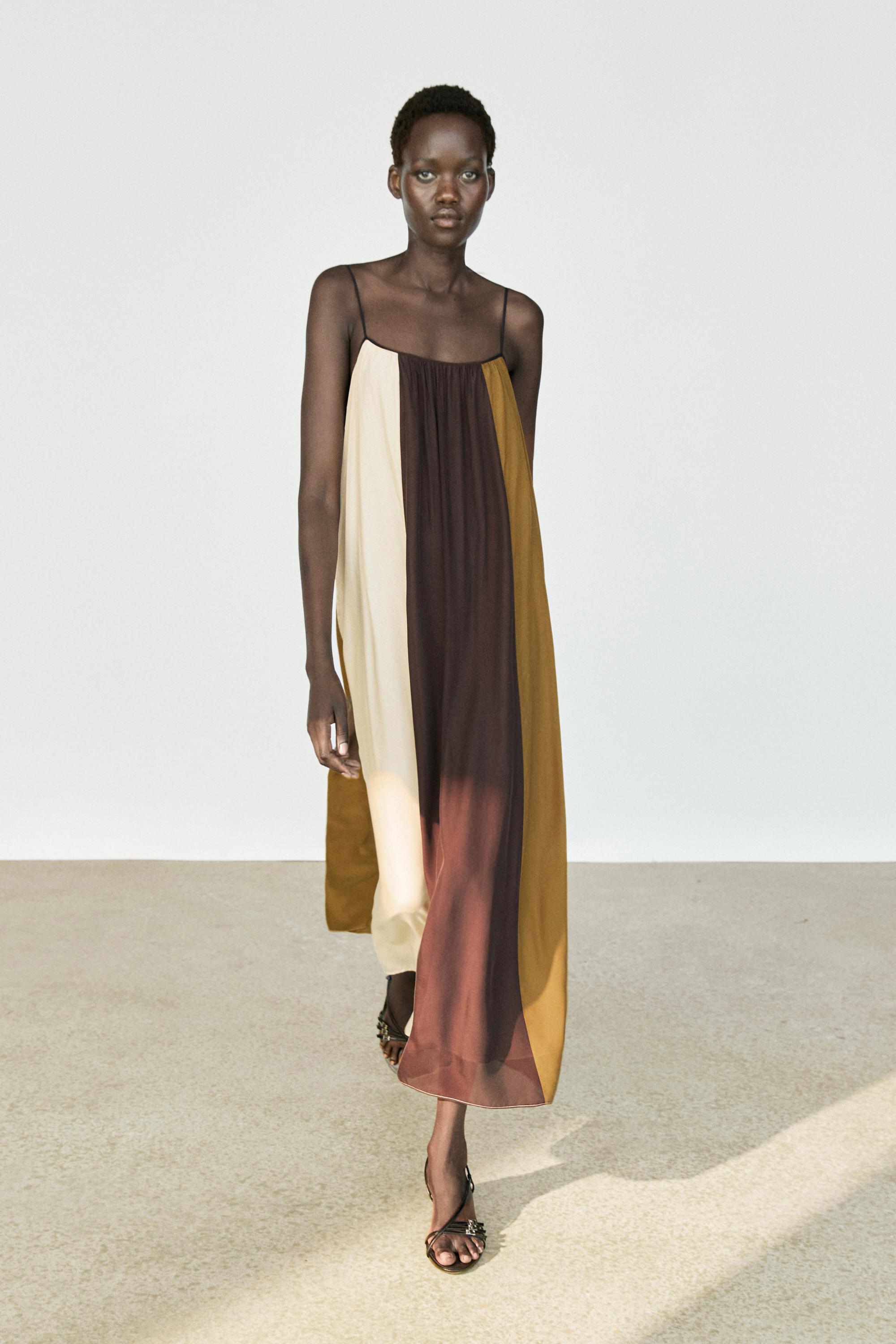 Flowing strappy midi dress