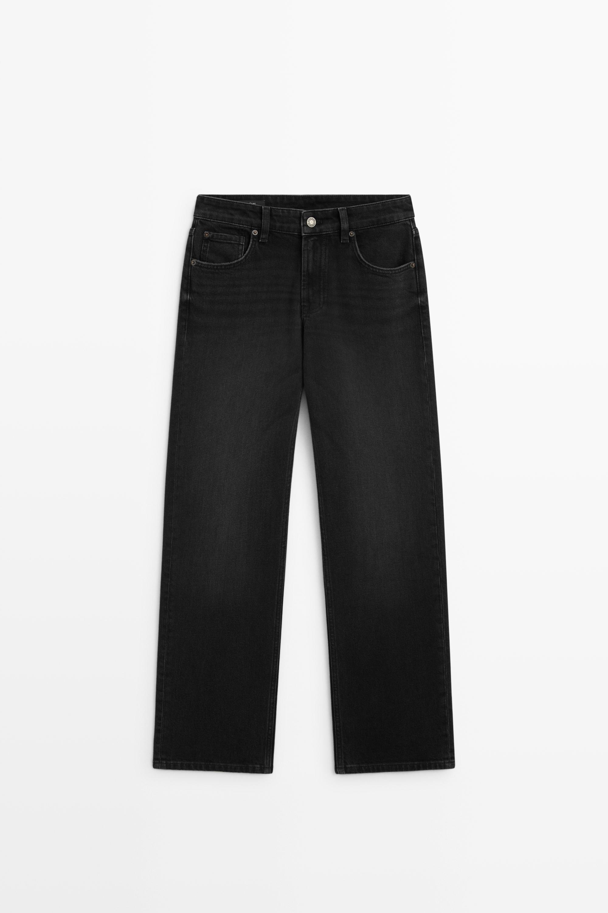 High-waist cropped straight-leg jeans