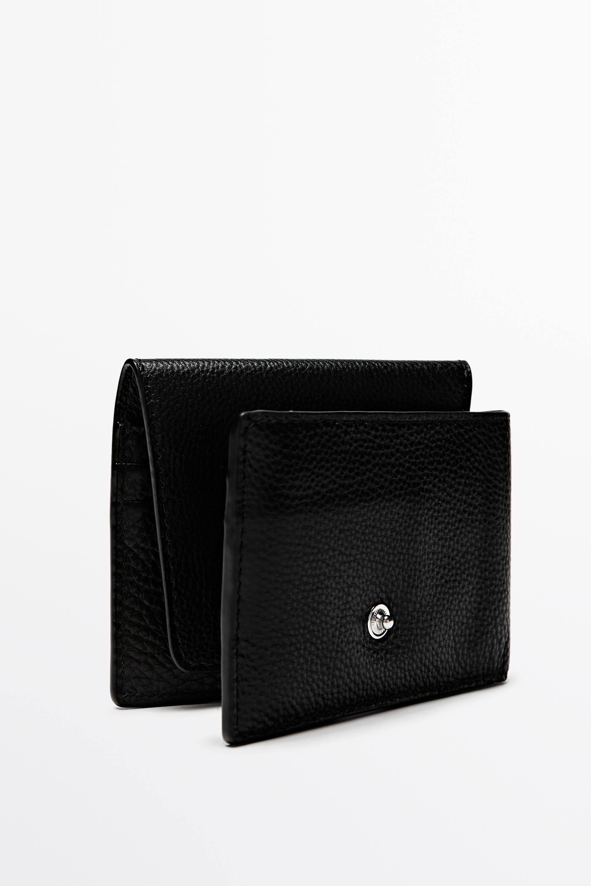 Nappa leather flap wallet